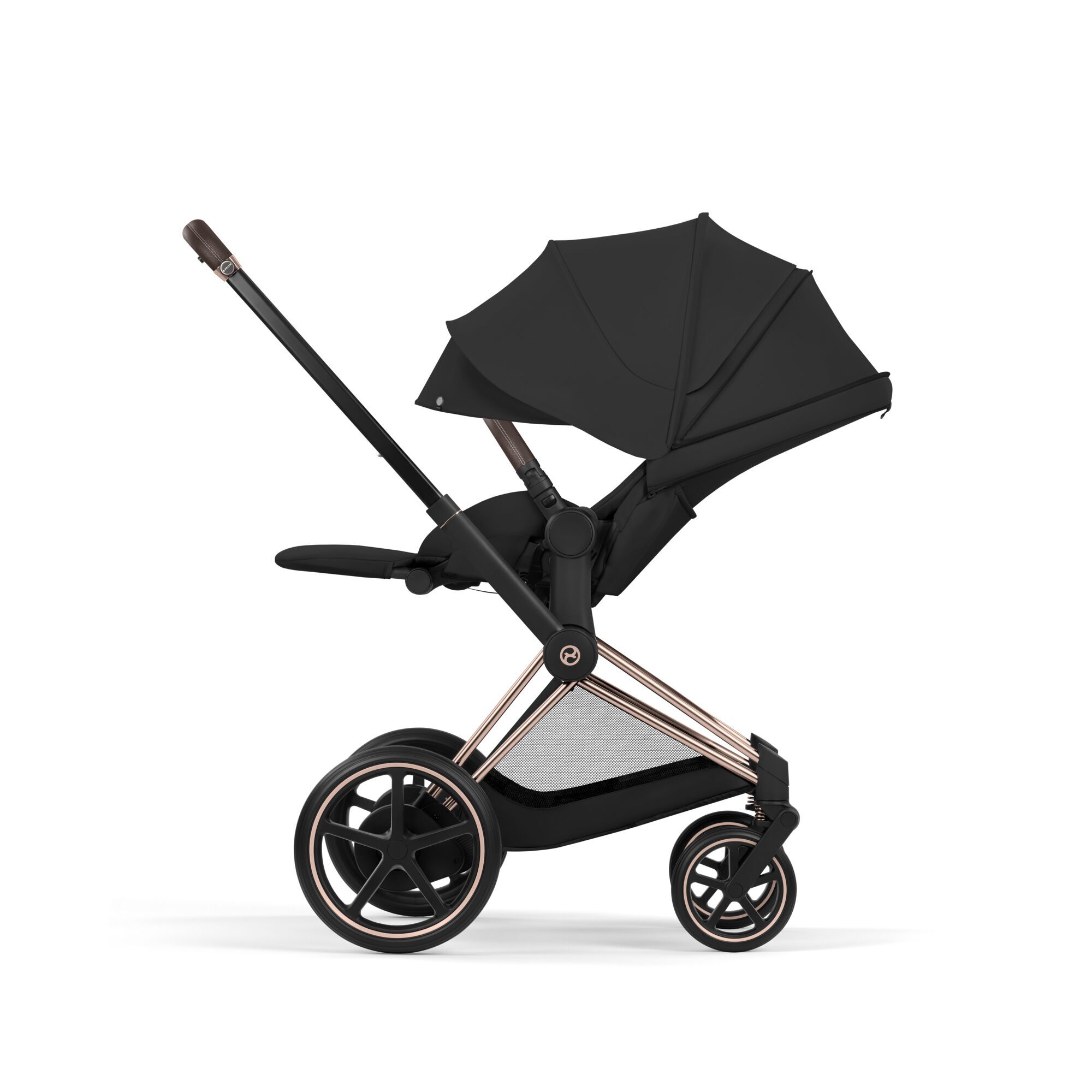 CYBEX e-Priam - Sepia Black (Rosegold Frame) in Sepia Black (Rosegold Frame) large-cybex-us image number 4