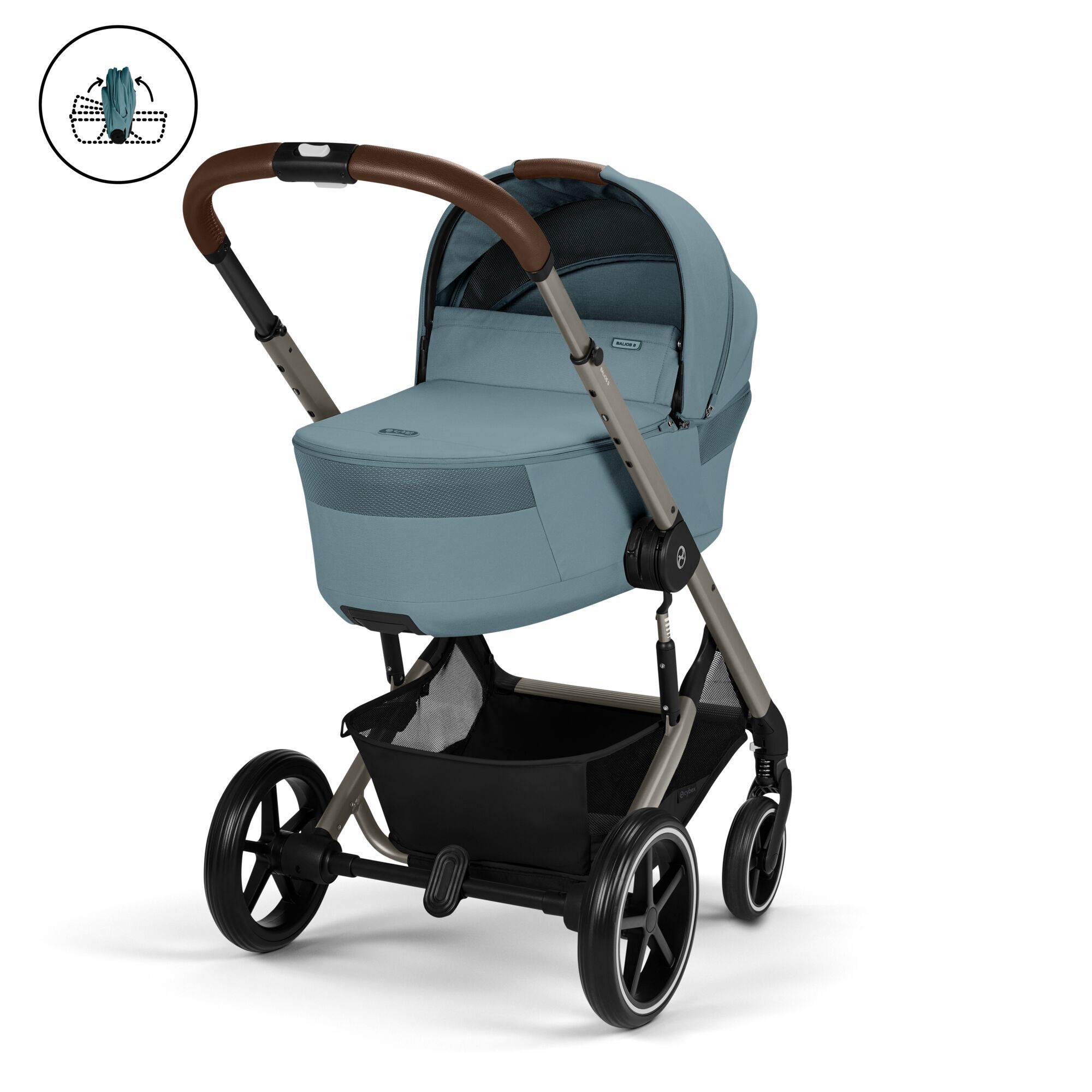 CYBEX Balios Fold Cot - Stormy Blue in Stormy Blue large-cybex-us image number 8