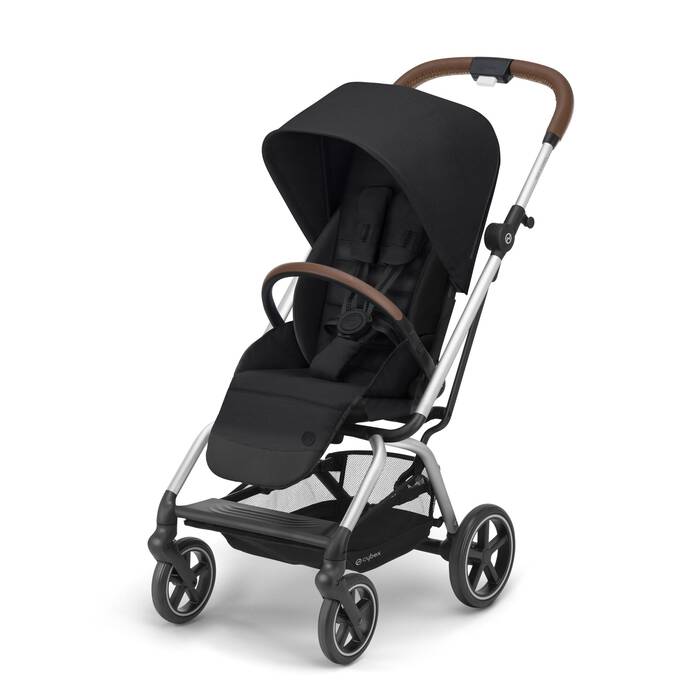 CYBEX Eezy S Twist+2 - Deep Black (Silver Frame) in Deep Black (Silver Frame) image number 1 CYBEX Eezy S Twist+2 - Deep Black (Silver Frame) in Deep Black (Silver Frame) large-cybex-neu image number 1