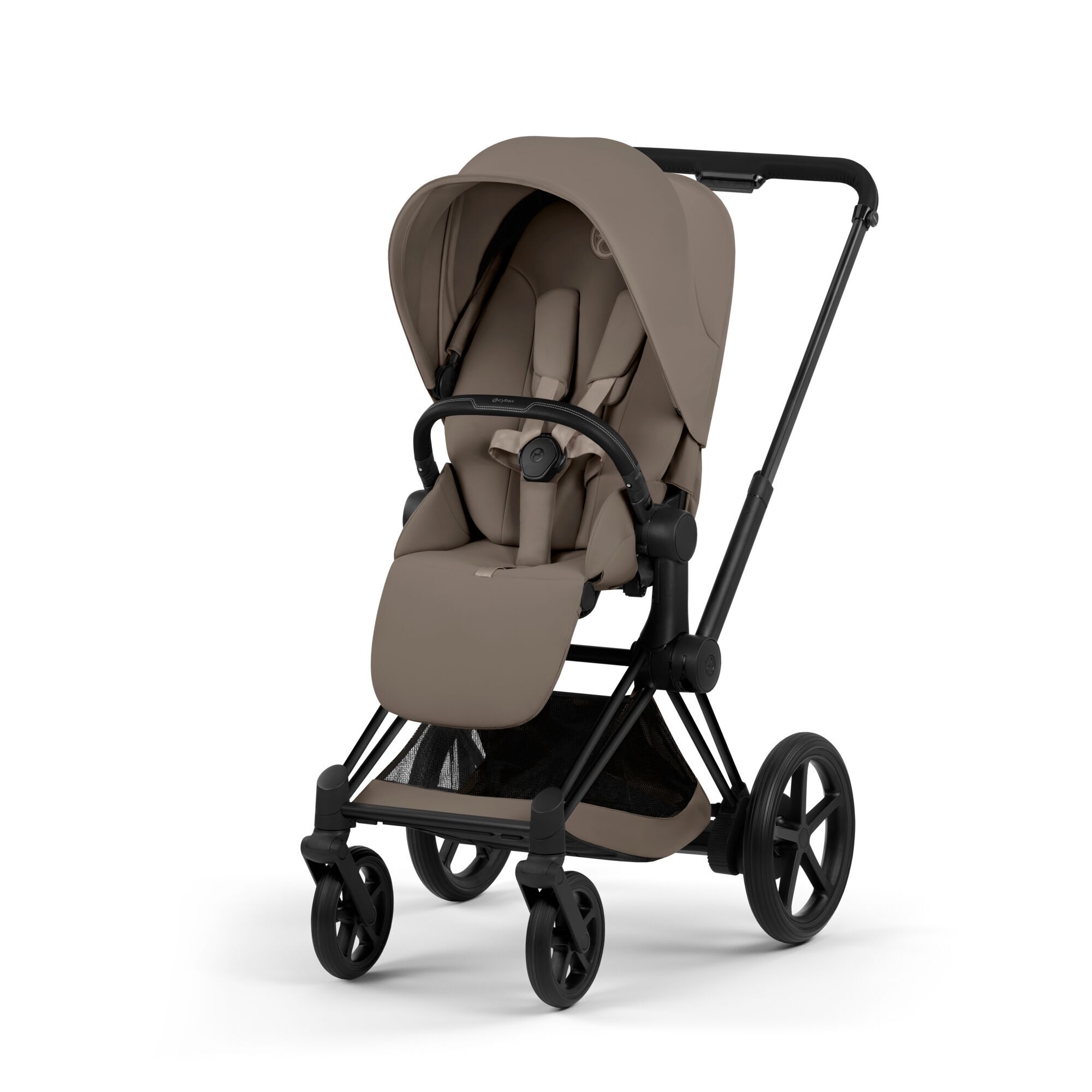 CYBEX e-Priam - Coconut Brown (Matt Black Frame) in Coconut Brown (Matt Black Frame) large-cybex-gb image number 4