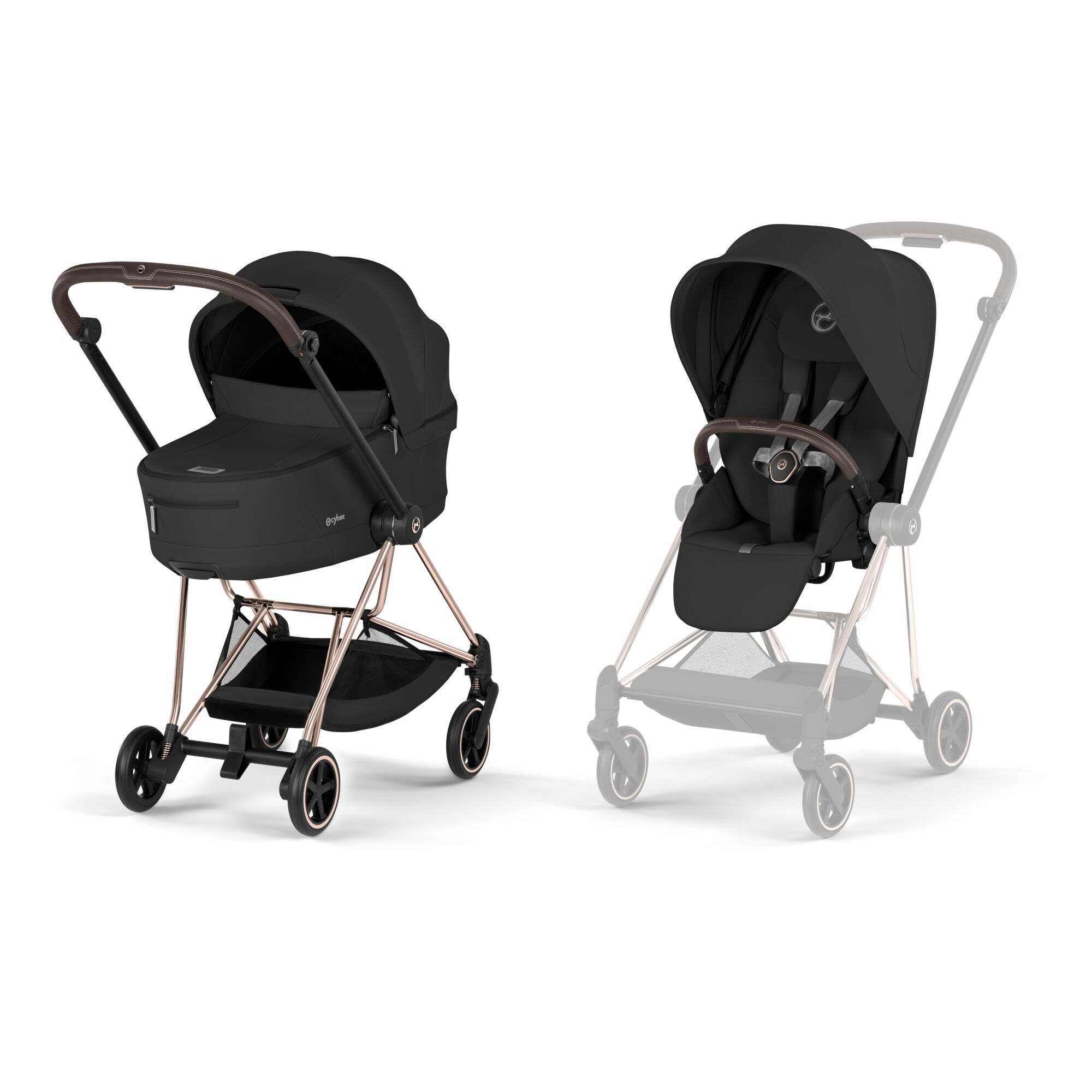CYBEX Mios Bundle - Sepia Black (Rosegold Frame) in Sepia Black (Rosegold Frame) large-cybex-neu image number 1