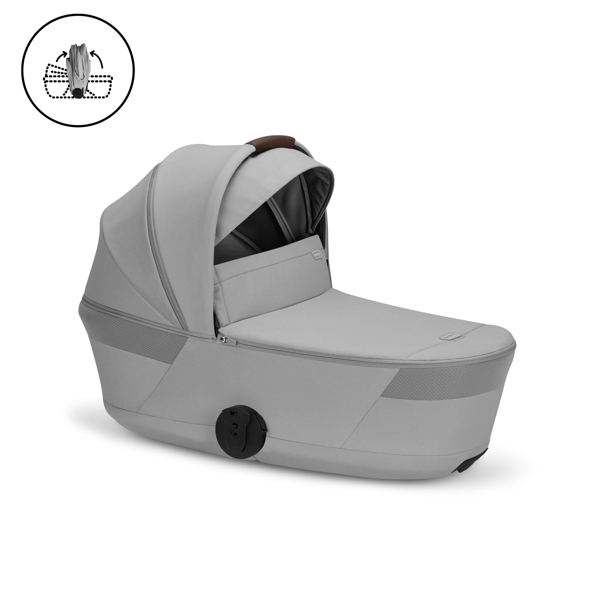 CYBEX Balios Fold Cot - Stone Grey in Stone Grey large-cybex-us image number 1