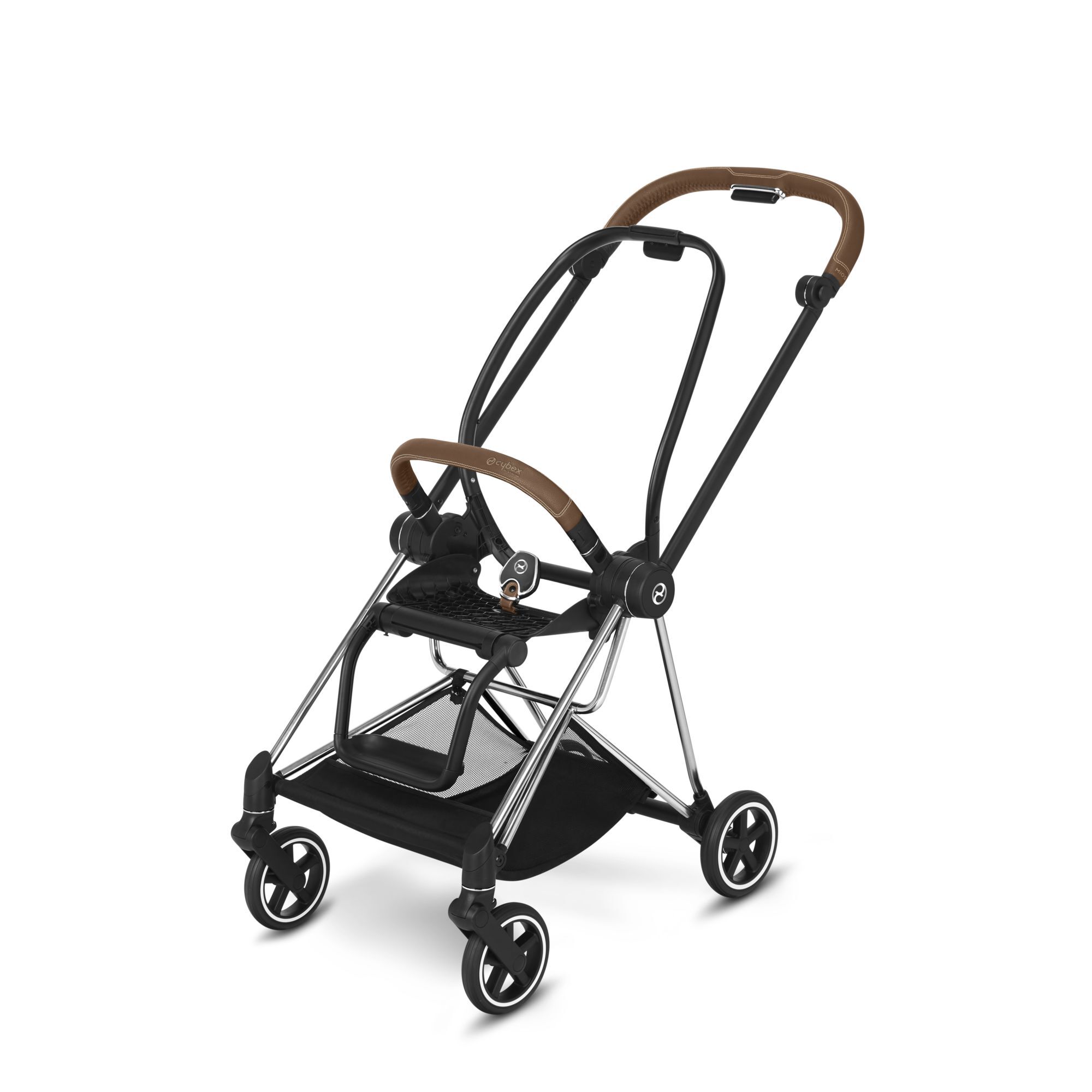 CYBEX Mios 2  Frame - Chrome With Brown Details in Chrome With Brown Details large-cybex-seu image number 1 Small