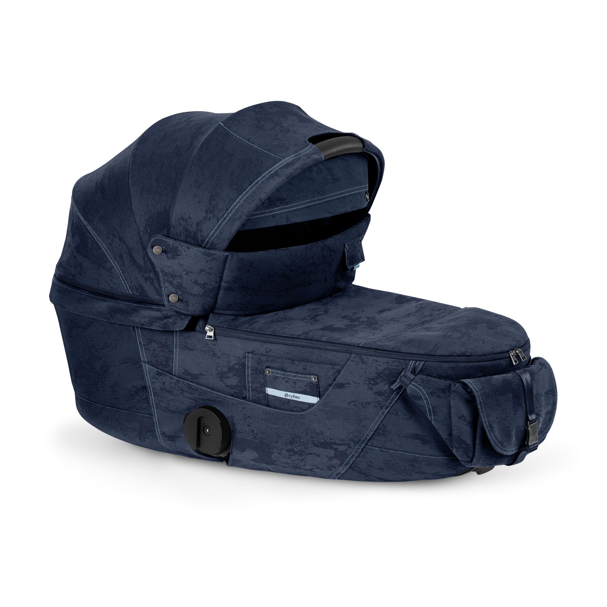 CYBEX Priam Fold Lux Carry Cot - Style Collection - Rebellious Luxury Denim Blue in Rebellious Luxury Denim Blue large-cybex-neu image number 1