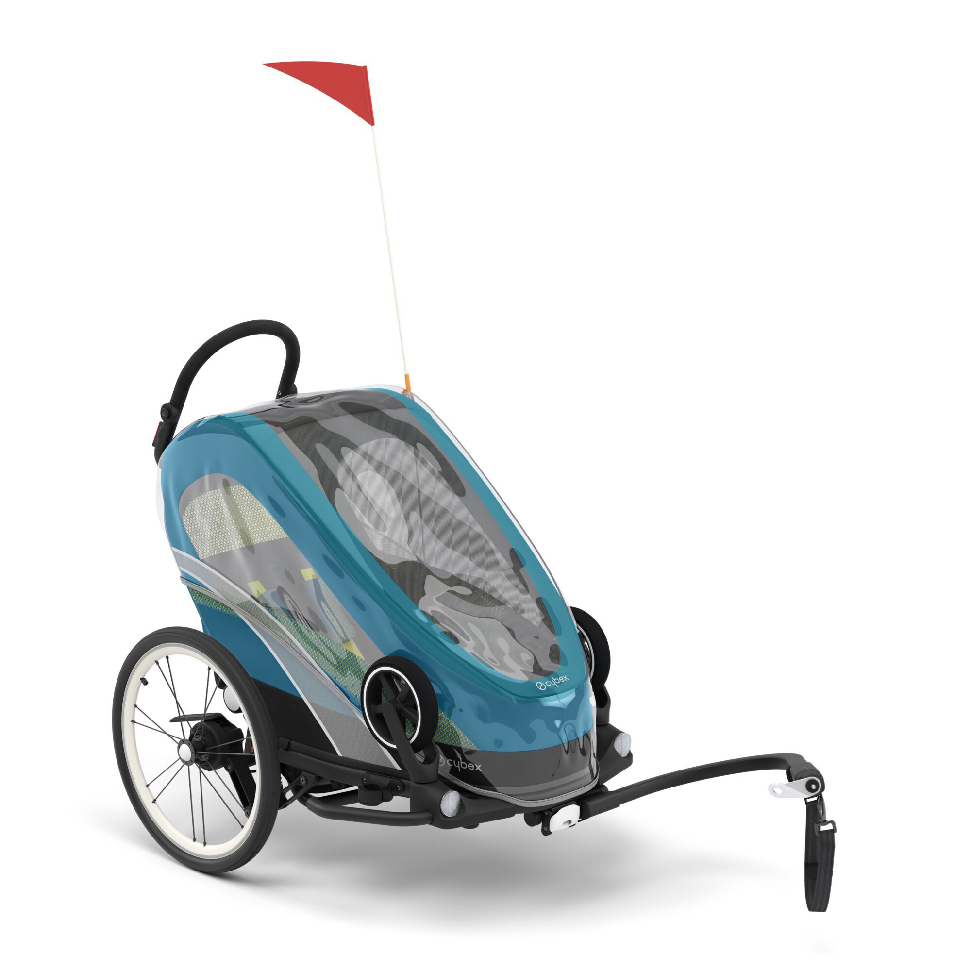CYBEX Zeno Bike Raincover - Transparent in Transparent large-cybex-row image number 1 Small