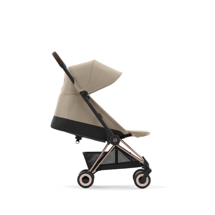 Image shows the combination of several products, sold separately. image number 6 CYBEX Coya - Cozy Beige (Rosegold Frame) in Cozy Beige (Rosegold Frame) large-cybex-row image number 6