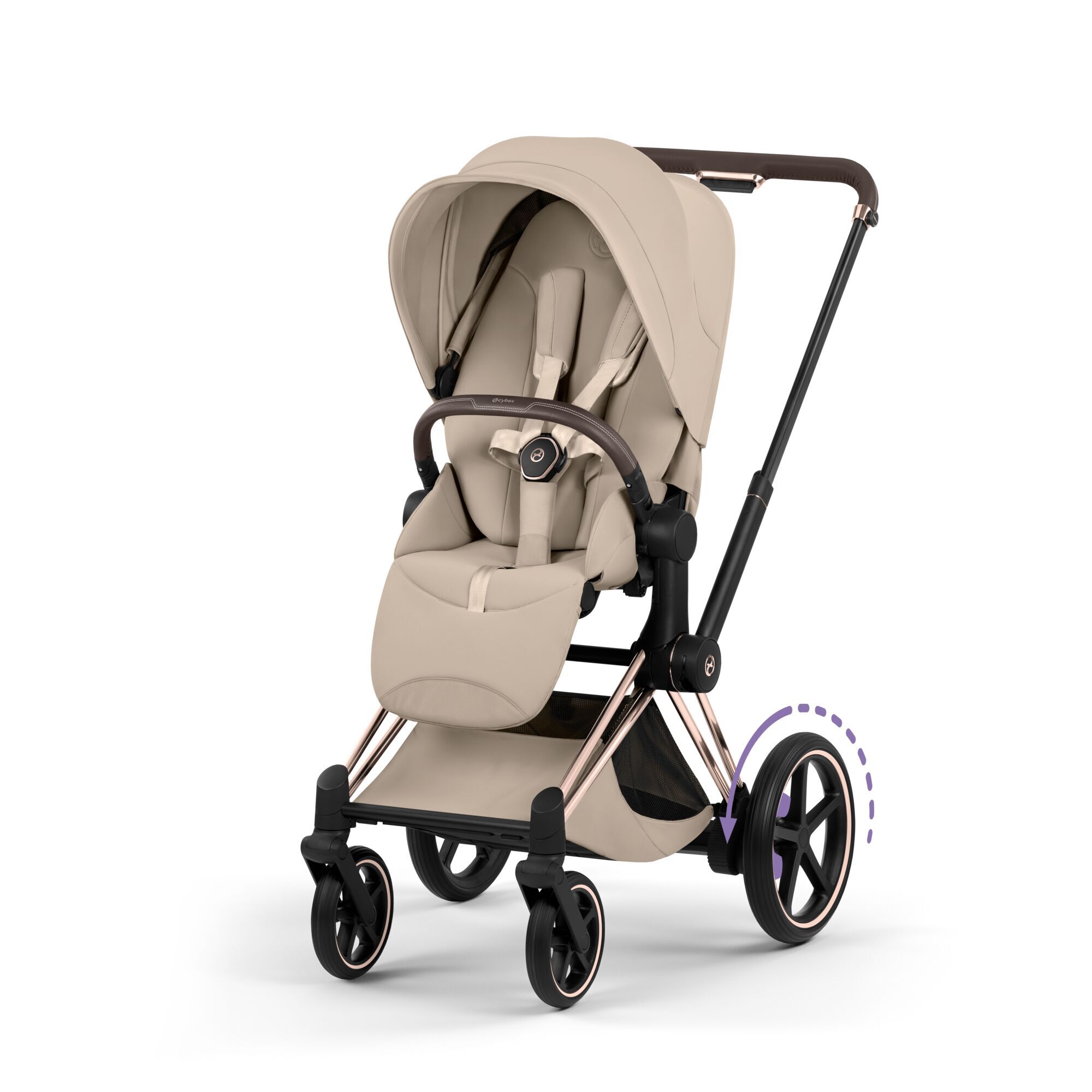 CYBEX e-Priam - Style Collection - Cozy Beige (Rosegold Frame) in Cozy Beige (Rosegold Frame) large-cybex-jp 画像番号 1