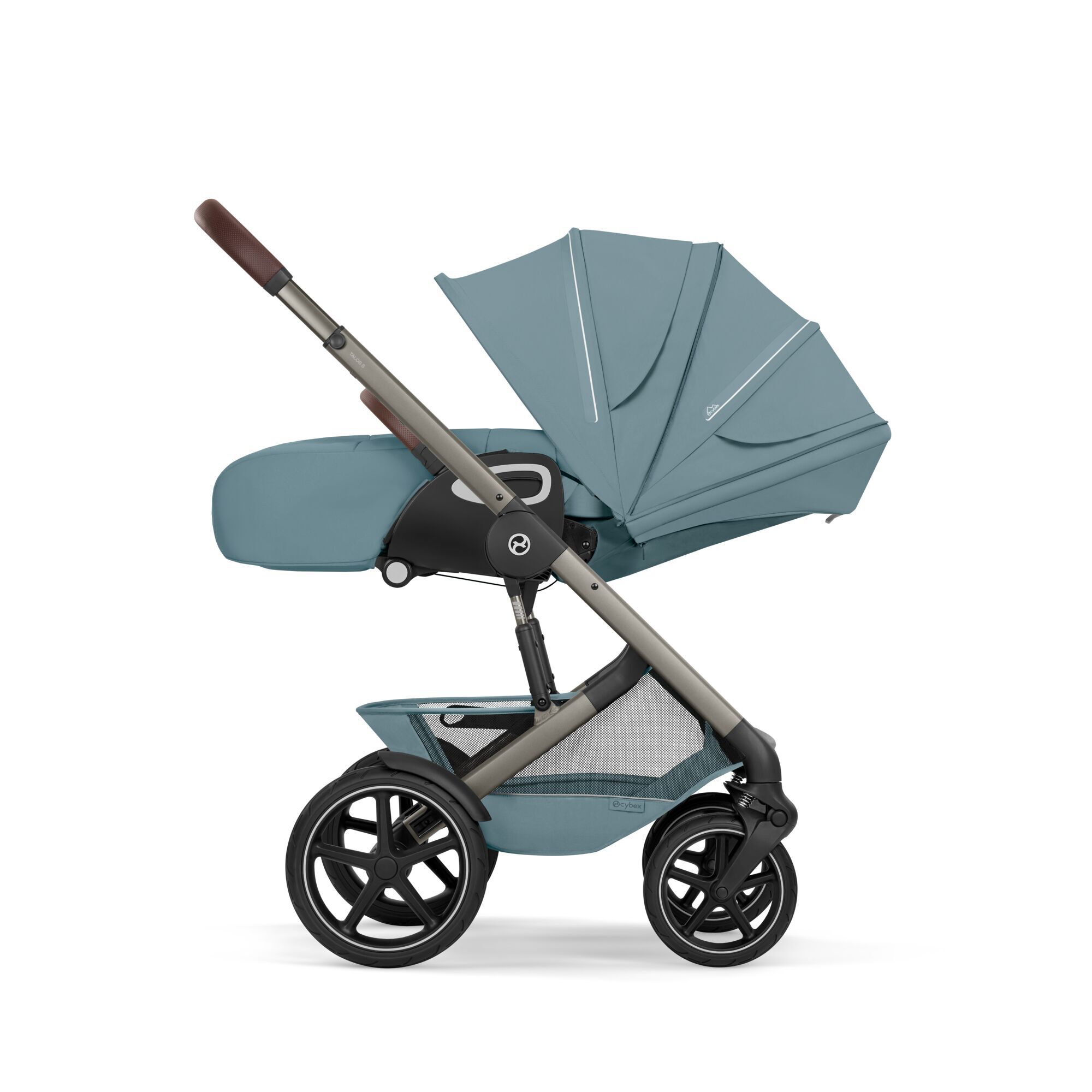 CYBEX Talos S Lux with Fold Cot - Stormy Blue (Taupe Frame) in Stormy Blue (Taupe Frame) large-cybex-gb image number 9