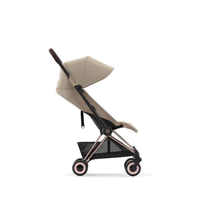 CYBEX Coya - Cozy Beige (Rosegold Frame) in Cozy Beige (Rosegold Frame) image number 4 CYBEX Coya - Cozy Beige (Rosegold Frame) in Cozy Beige (Rosegold Frame) large-cybex-neu image number 4