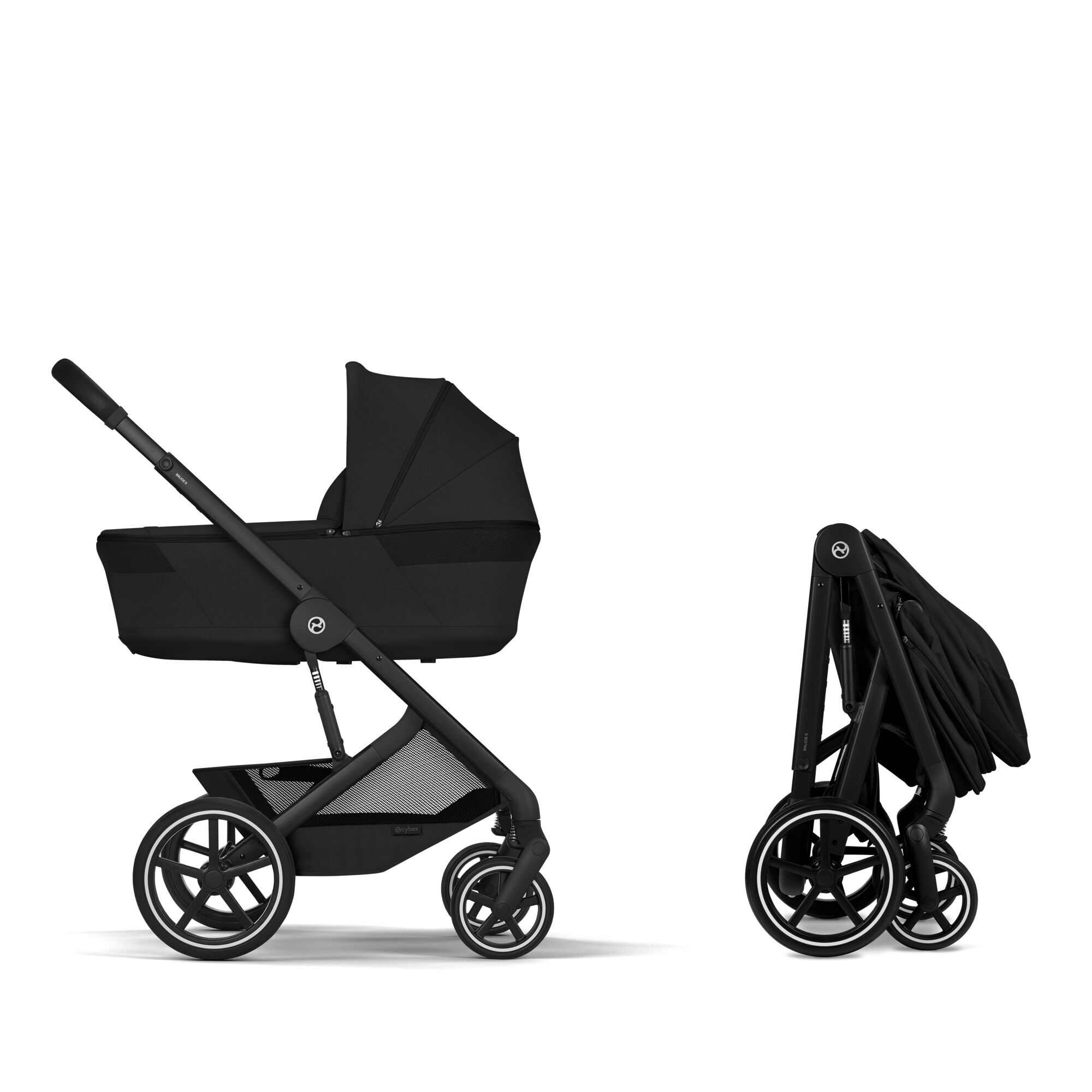 CYBEX Balios S Lux with Fold Cot - Moon Black (Black Frame) in Moon Black (Black Frame) large-cybex-seu image number 4