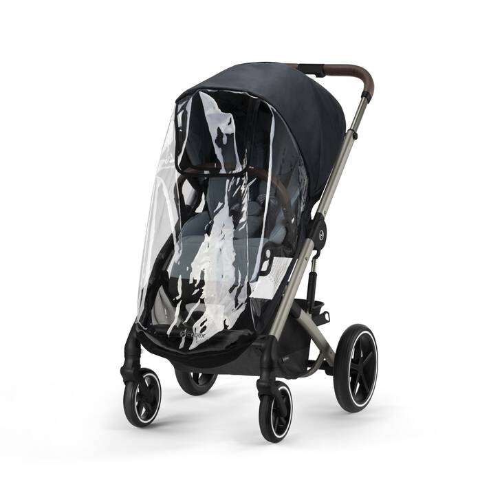 Image shows the combination of several products, sold separately. image number 1 CYBEX Balios S Lux Rain Cover - Transparent in Transparent large-cybex-us image number 1