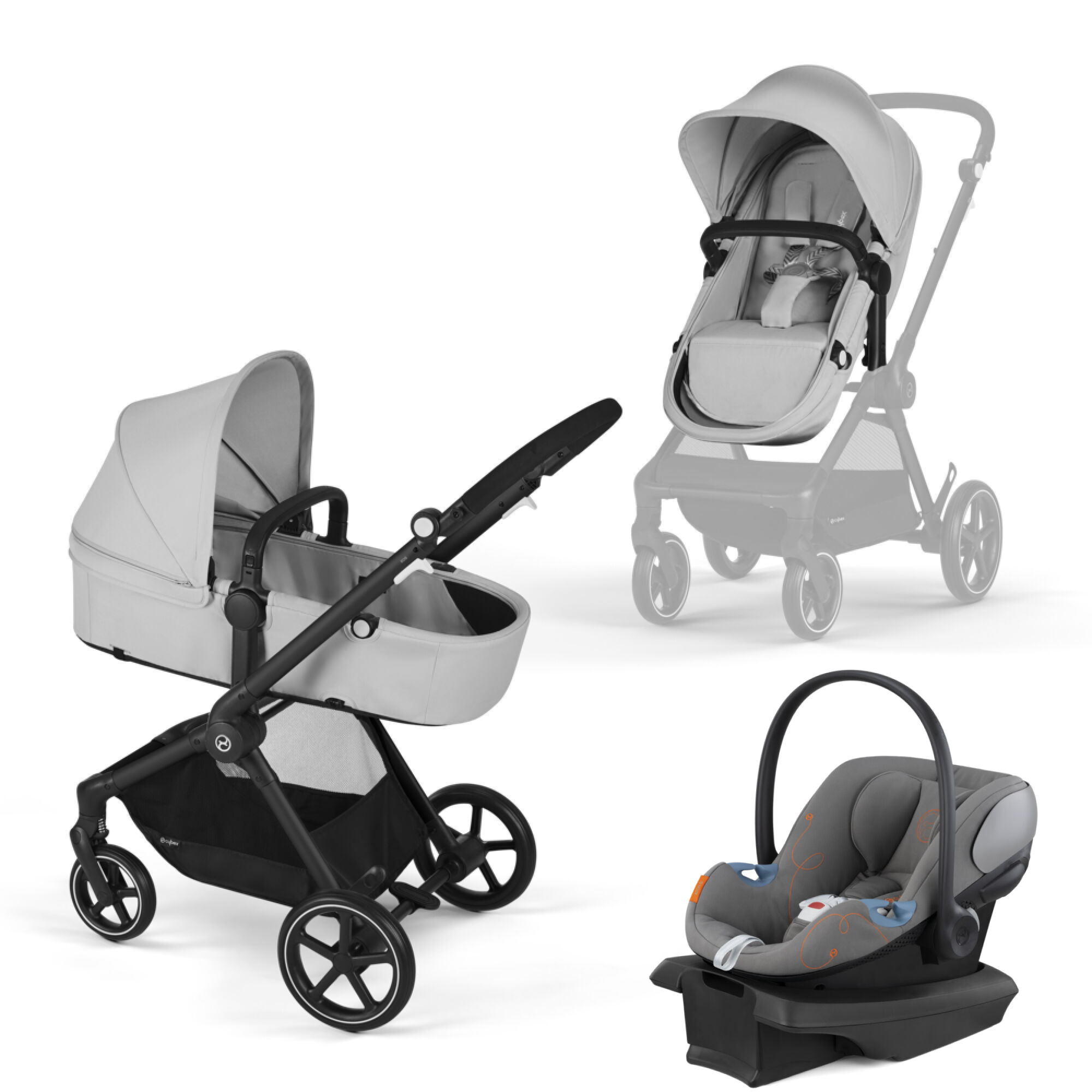 CYBEX Eos and Aton G Travel System - Lava Grey in Lava Grey (Black Frame) large-cybex-us image number 1 Small