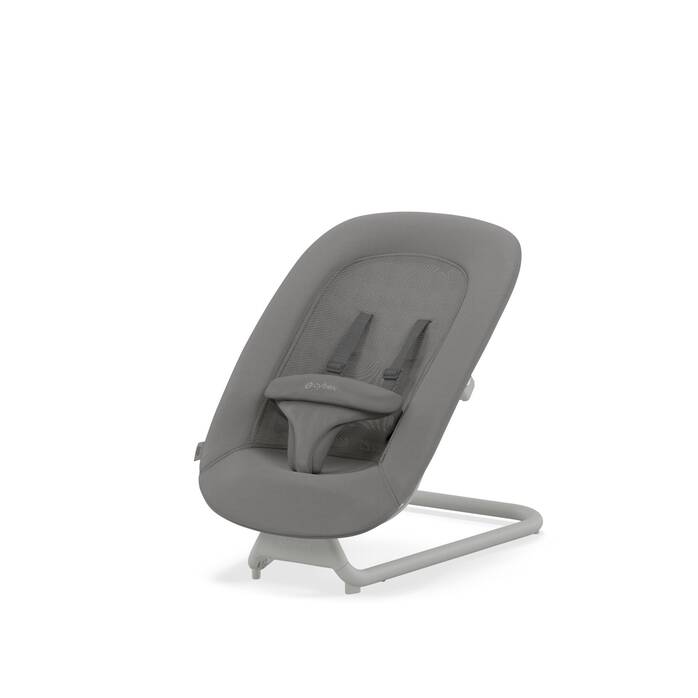 Image shows the combination of several products, sold separately. image number 2 CYBEX Gold Bouncer Stand - Suede Grey in Suede Grey large-cybex-neu image number 2