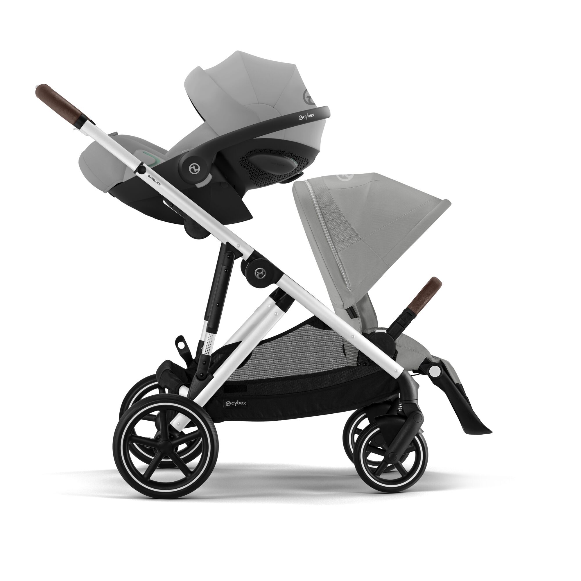 CYBEX Gazelle S - Stone Grey (Silver Frame) in Stone Grey (Silver Frame) large-cybex-gb image number 3 Small