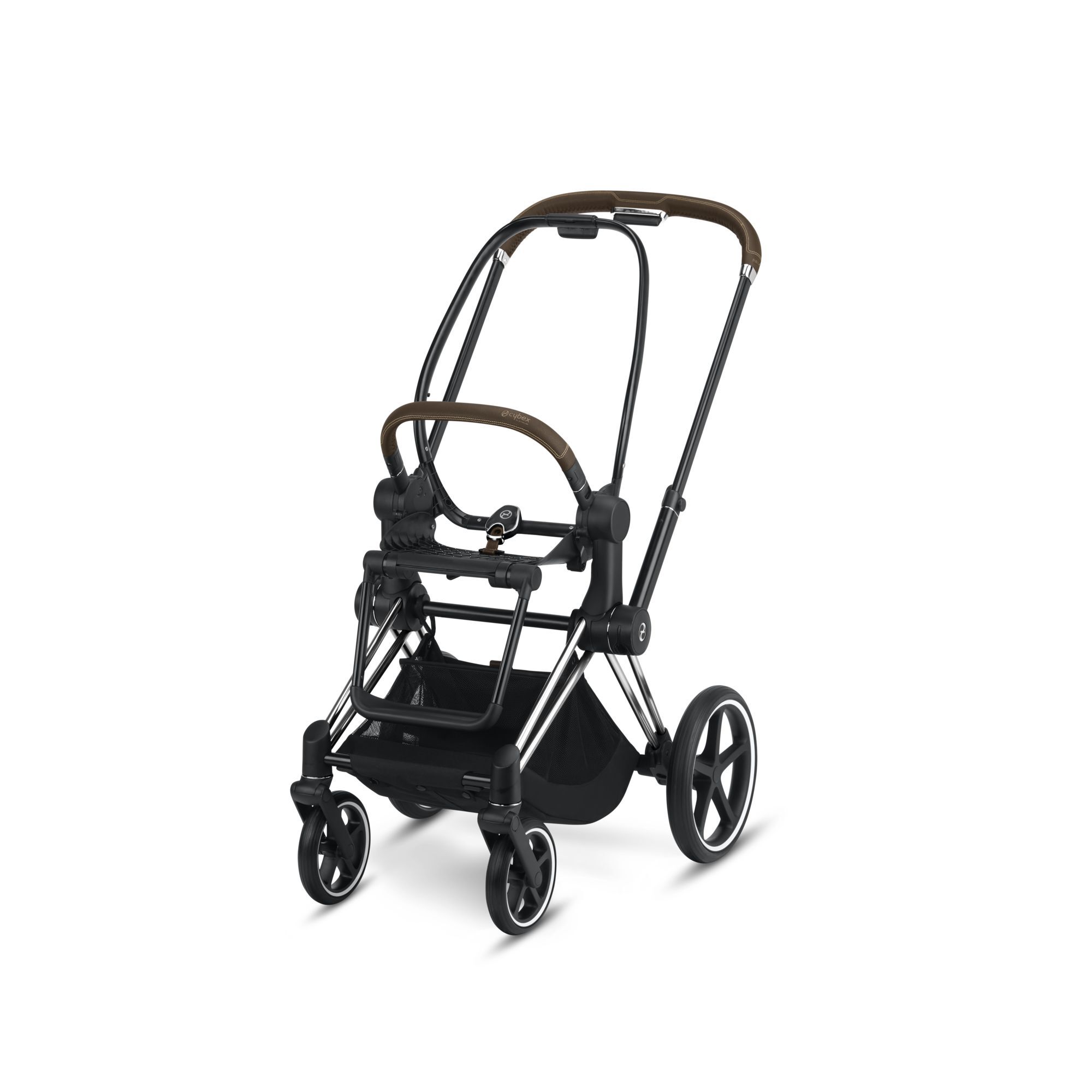 CYBEX Priam 3 Frame - Chrome With Brown Details in Chrome With Brown Details large-cybex-neu image number 1 Small
