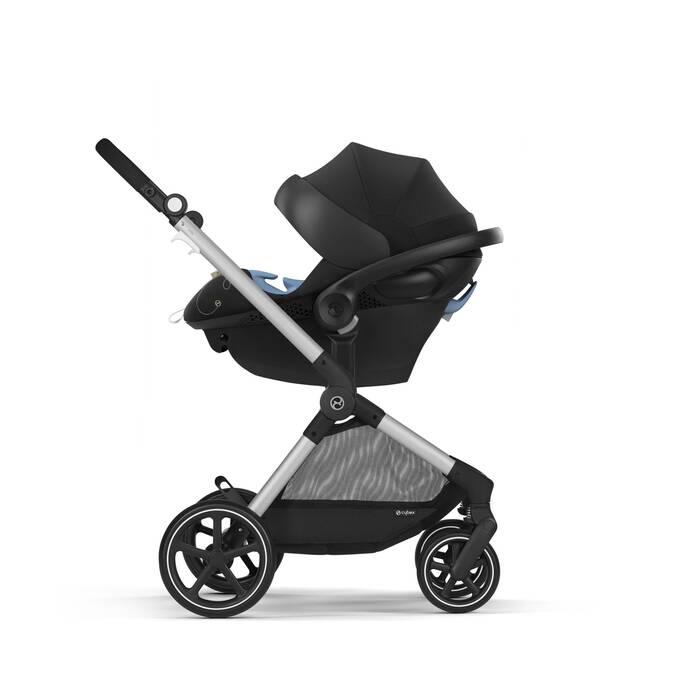 CYBEX Eos and Aton G Travel System - Moon Black (Silver Frame) in Moon Black (Silver Frame) image number 2 CYBEX Eos and Aton G Travel System - Moon Black (Silver Frame) in Moon Black (Silver Frame) large-cybex-us image number 2
