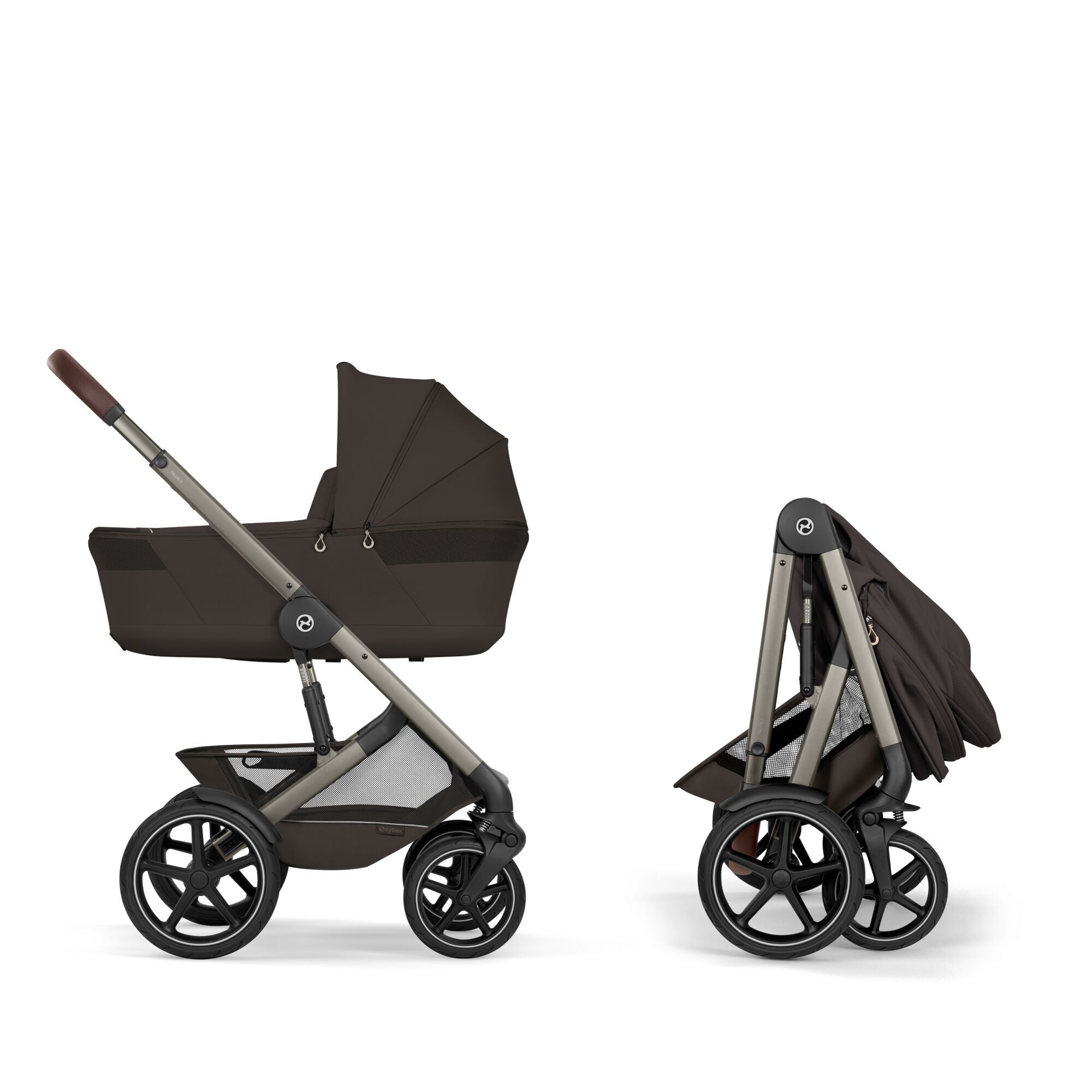 CYBEX Talos S Lux with Fold Cot - Chocolate Brown (Taupe Frame) in Chocolate Brown (Taupe Frame) large-cybex-gb image number 5