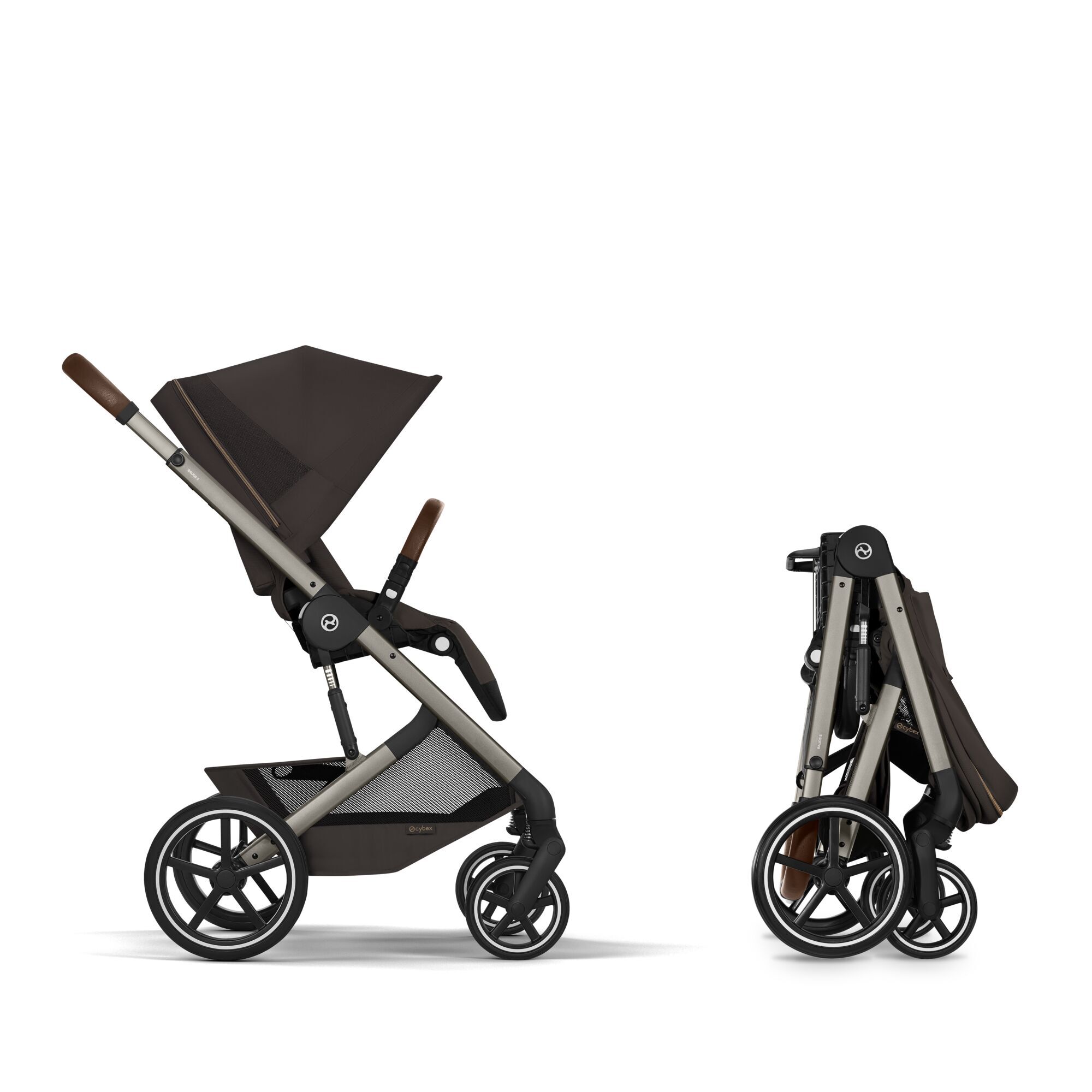 CYBEX Balios S Lux with Fold Cot - Chocolate Brown (Taupe Frame) in Chocolate Brown (Taupe Frame) large-cybex-seu image number 9