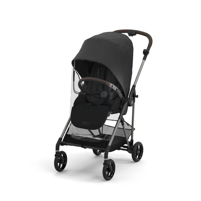 L'immagine mostra la combinazione di diversi prodotti, venduti separatamente. numero immagine 1 CYBEX Melio Melio Line Copertura antipioggia - Trasparente in Transparent large-cybex-neu numero immagine 1