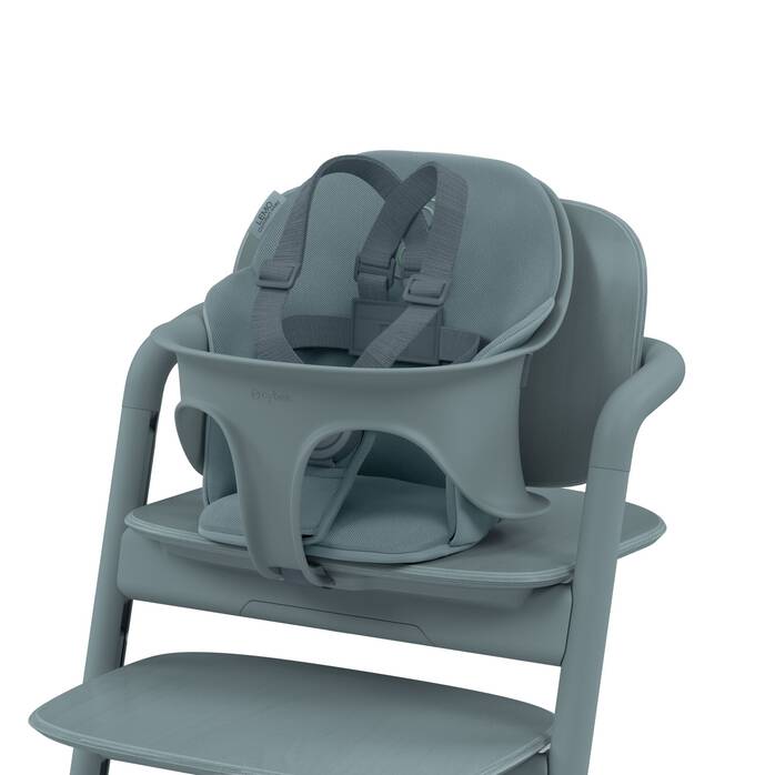 Image shows the combination of several products, sold separately. image number 1 CYBEX Lemo Comfort Inlay - Stone Blue in Stone Blue large-cybex-us image number 1