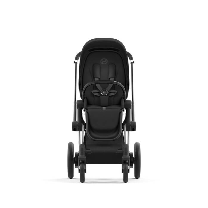 Image shows the combination of several products, sold separately. image number 3 CYBEX e-Priam Frame - Chrome With Black Details in Chrome With Black Details large-cybex-neu image number 3
