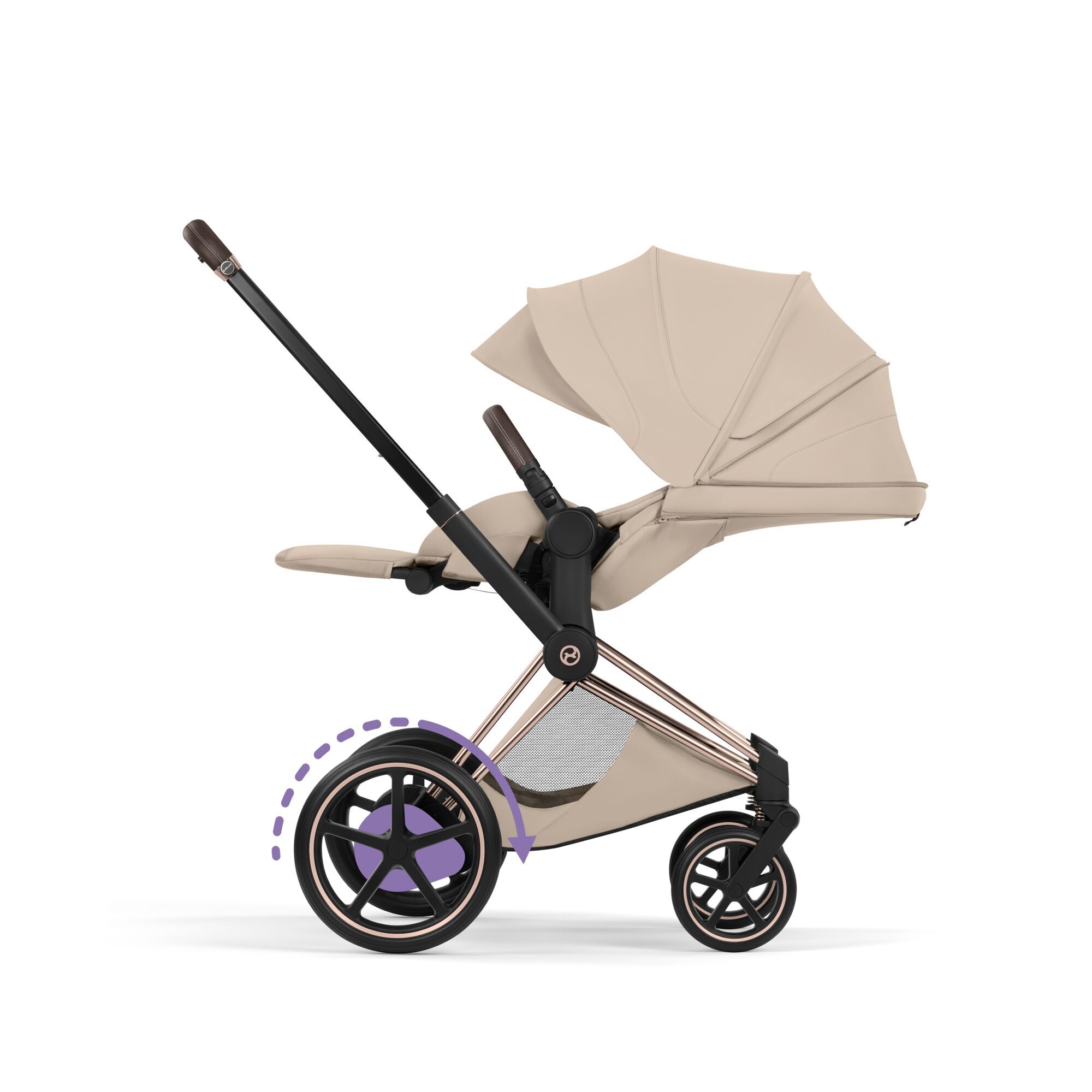 CYBEX e-Priam - Style Collection - Cozy Beige (Rosegold Frame) in Cozy Beige (Rosegold Frame) large-cybex-jp 画像番号 5