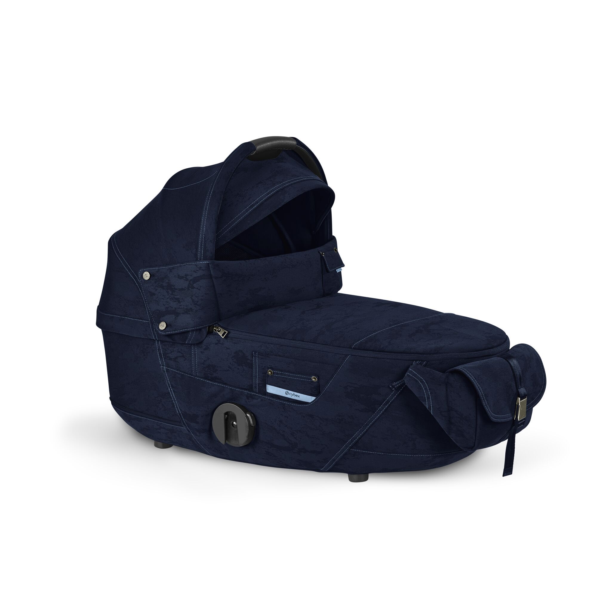 Mios Lux Carry Cot - Rebellious Luxury Denim Blue - Image 1