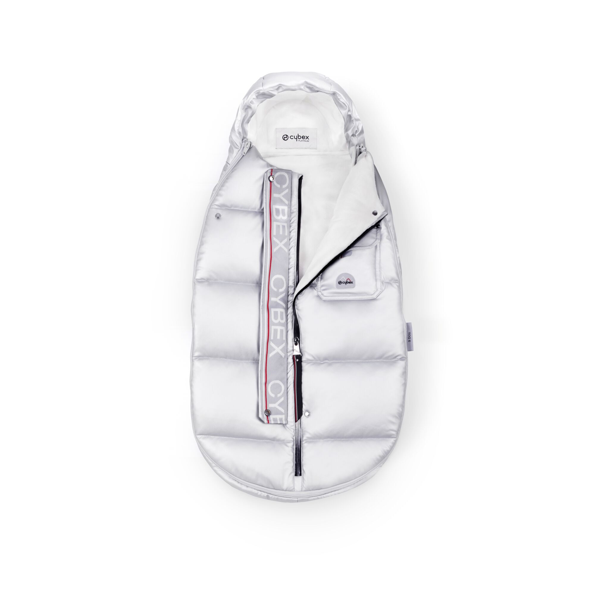 CYBEX Platinum Winter Footmuff Mini - Arctic Silver in Arctic Silver large-cybex-gb image number 3 Small