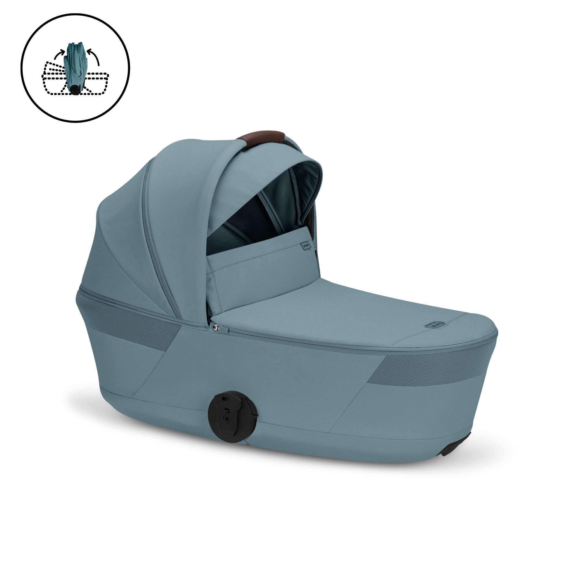 CYBEX Balios Fold Cot - Stormy Blue in Stormy Blue large-cybex-us image number 1