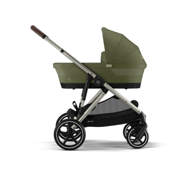 Image shows the combination of several products, sold separately. image number 2 CYBEX Gazelle S - Moss Green in Moss Green (Taupe Frame) large-cybex-gb image number 2