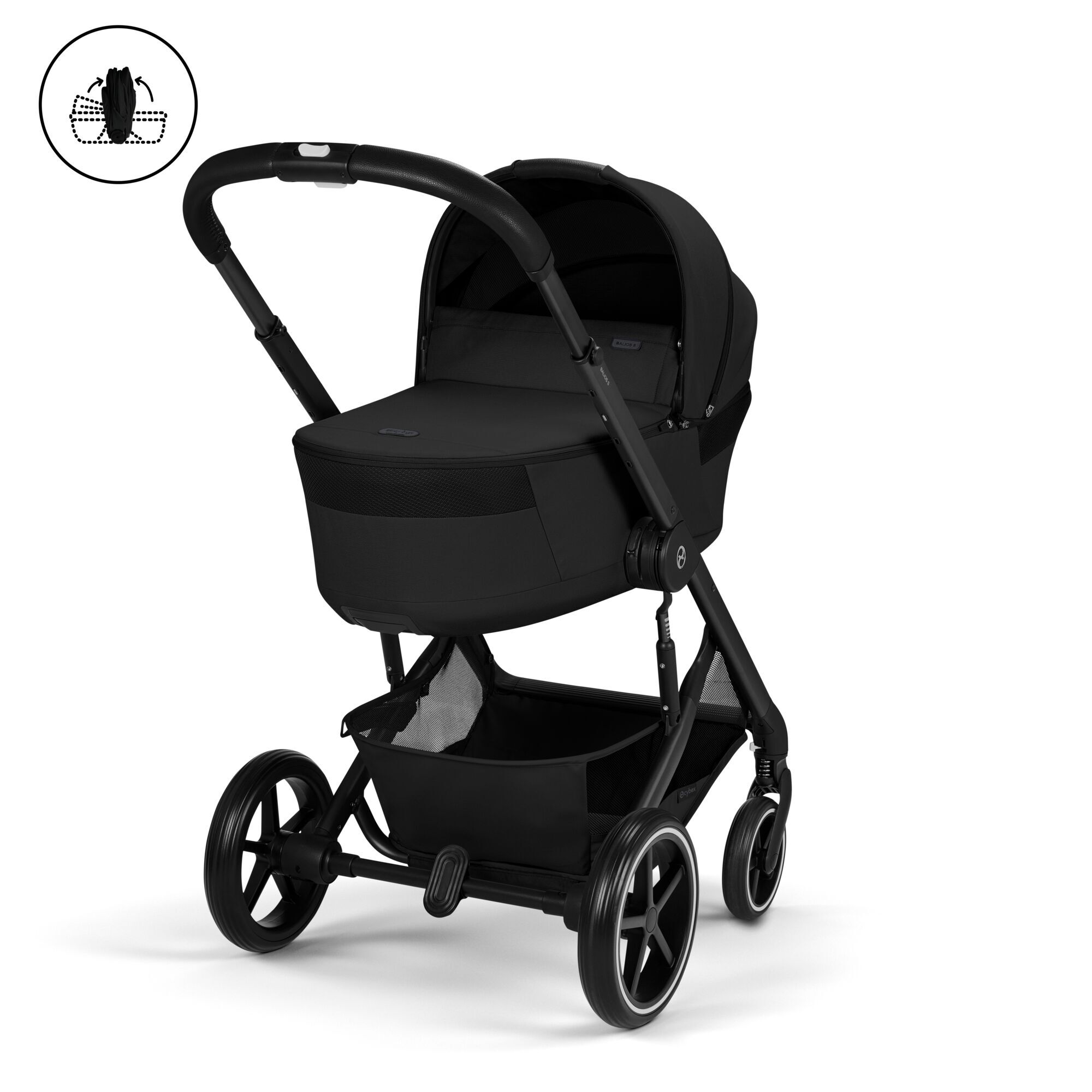 CYBEX Balios Fold Cot - Moon Black in Moon Black large-cybex-us image number 8