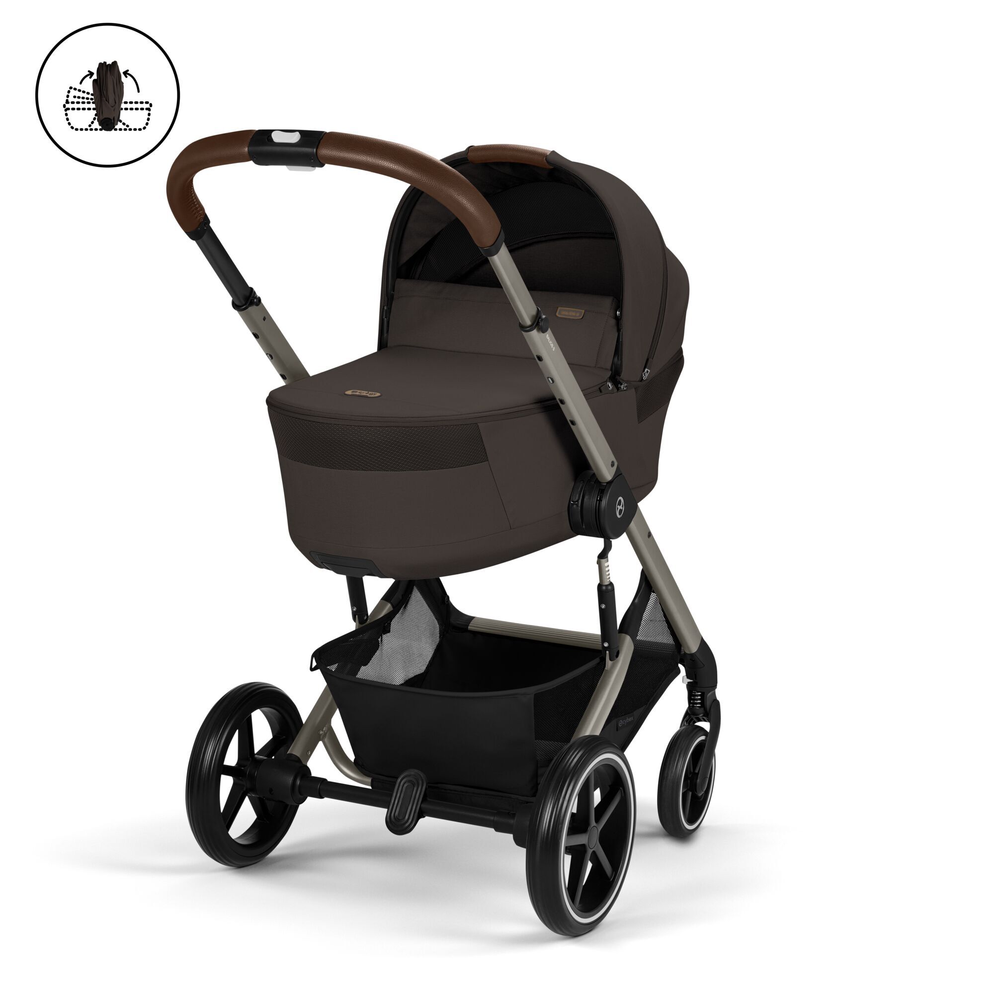 CYBEX Balios Fold Cot - Chocolate Brown in Chocolate Brown large-cybex-us image number 8