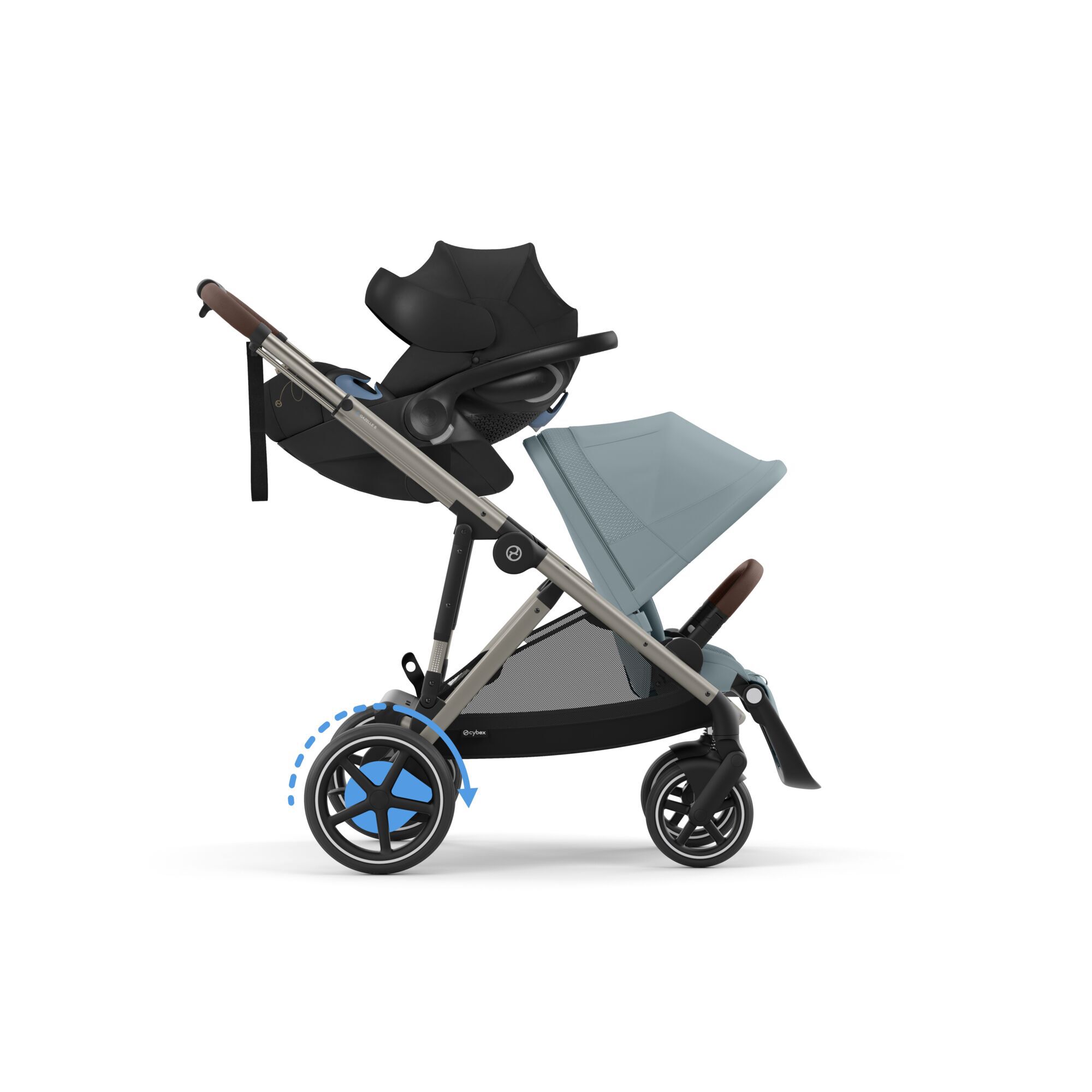 CYBEX e-Gazelle S - Stromy Blue (Taupe Frame) in Stormy Blue (Taupe Frame) large-cybex-ca image number 5 Small