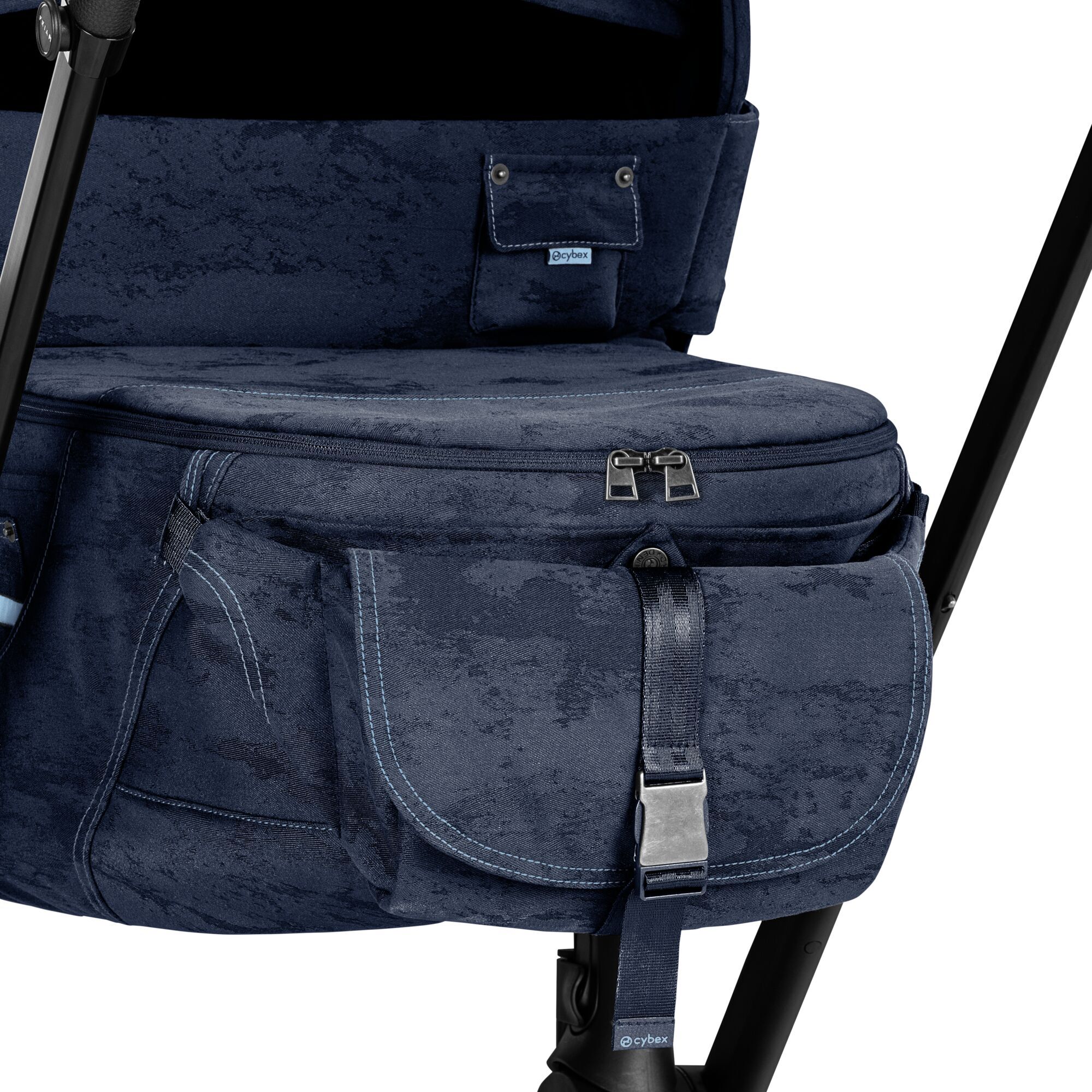 CYBEX Priam Fold Lux Carry Cot - Style Collection - Rebellious Luxury Denim Blue in Rebellious Luxury Denim Blue large-cybex-neu image number 7