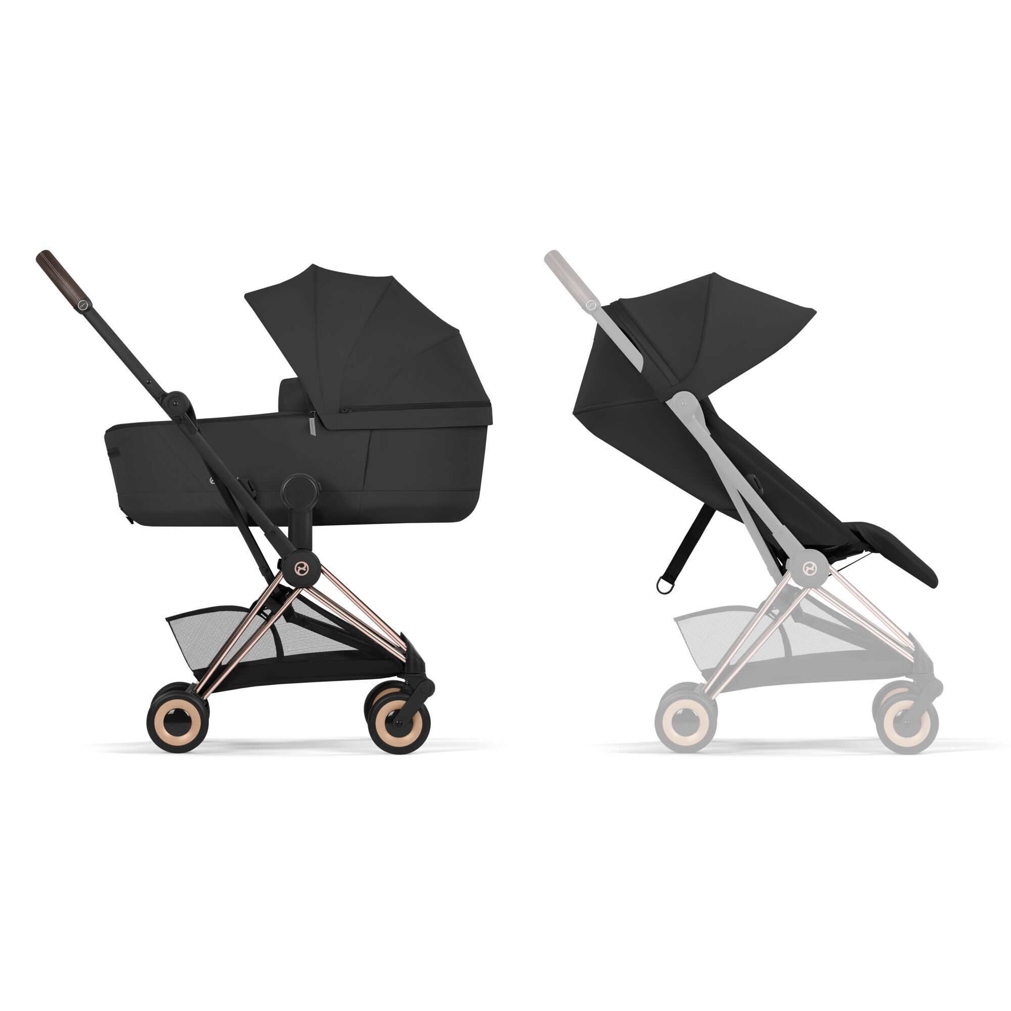 CYBEX Coya Bundle - Sepia Black (Rosegold Frame) in Sepia Black (Rosegold Frame) large-cybex-gb image number 1