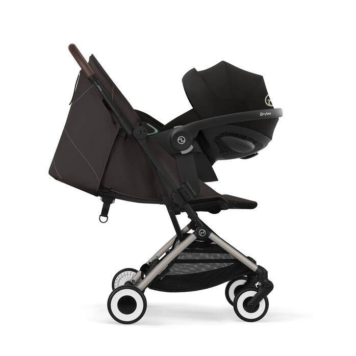 Obrázek ukazuje kombinaci několika produktů, které se prodávají samostatně. číslo snímku 5 CYBEX Orfeo – Chocolate Brown in Chocolate Brown large-cybex-neu číslo snímku 5