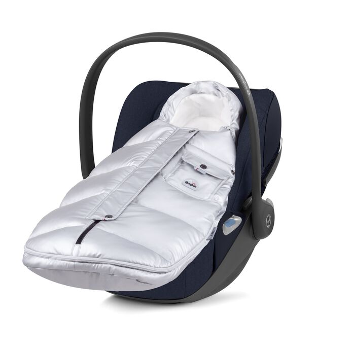 CYBEX Platinum Winter Footmuff Mini - Arctic Silver in Arctic Silver large image number 4