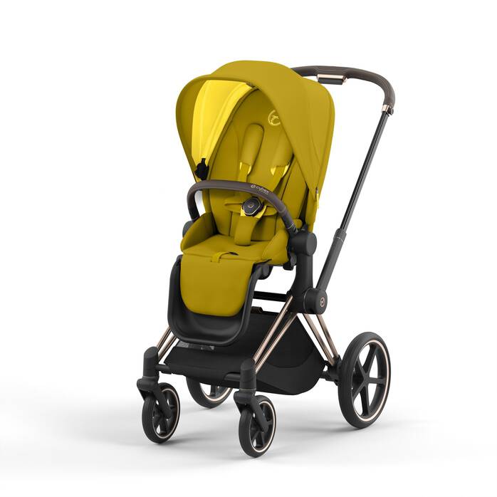 Image shows the combination of several products, sold separately. image number 2 CYBEX Priam Seat Pack - Mustard Yellow in Mustard Yellow large-cybex-kr image number 2