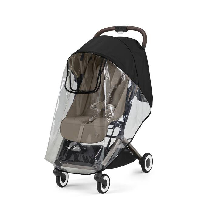 Image shows the combination of several products, sold separately. image number 1 CYBEX Orfeo Rain Cover - Transparent in Transparent large-cybex-neu image number 1