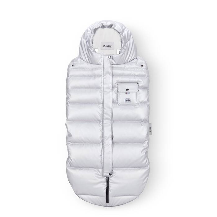 CYBEX Platinum Winter Footmuff - Arctic Silver in Arctic Silver image number 2 CYBEX Platinum Winter Footmuff - Arctic Silver in Arctic Silver large-cybex-us image number 2