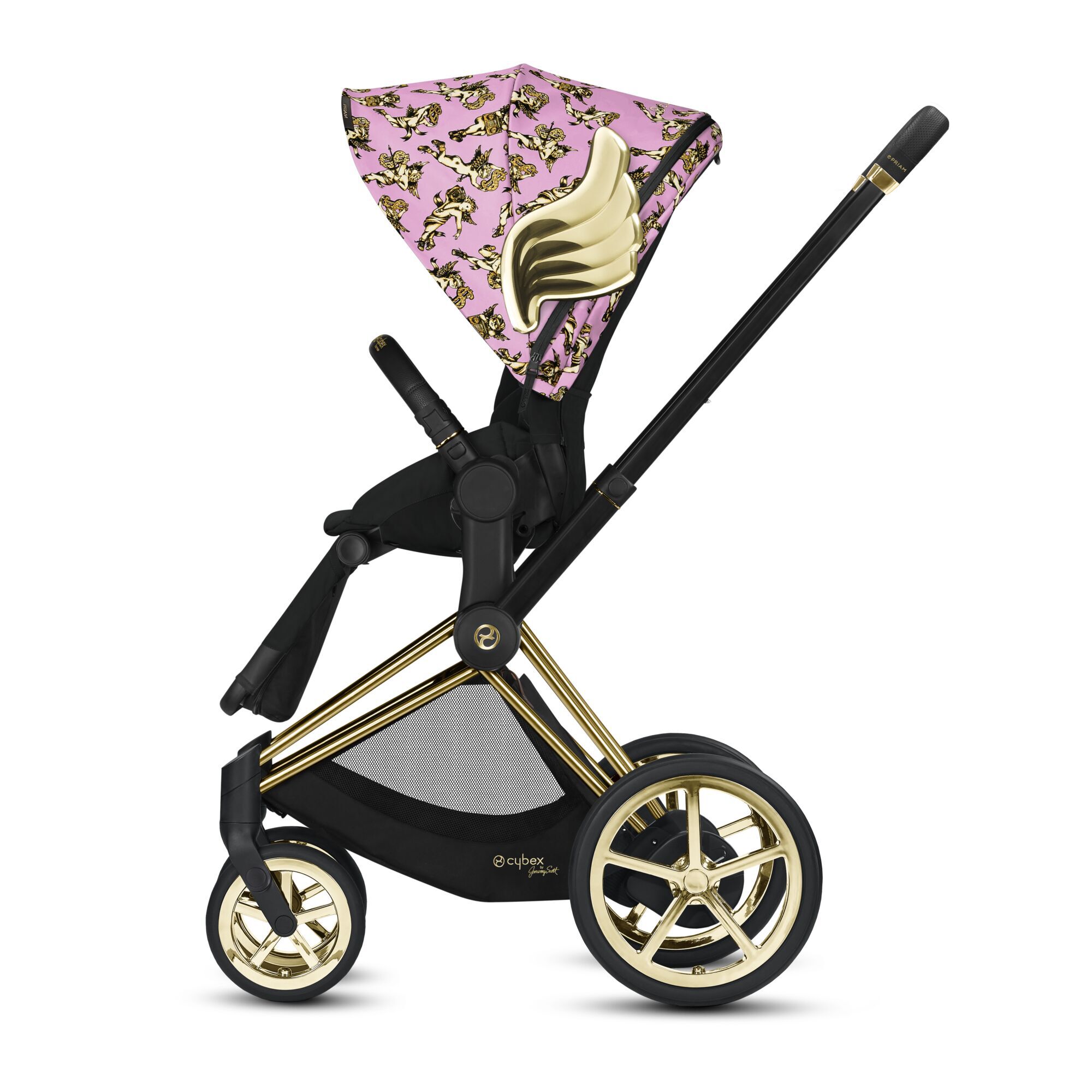CYBEX e-Priam 1  Jeremy Scott - Cherubs Pink in Cherubs Pink large-cybex-neu image number 2 Small