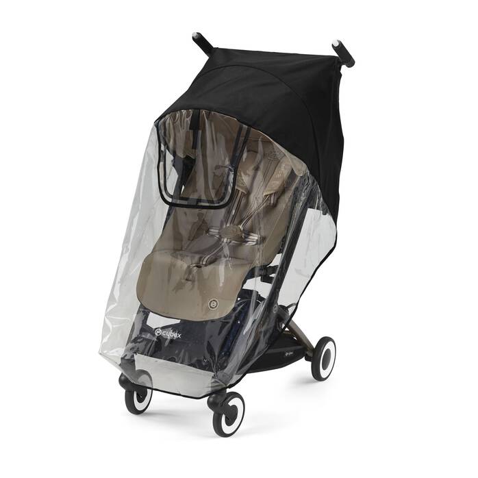 Image shows the combination of several products, sold separately. image number 1 CYBEX Libelle Rain Cover - Transparent in Transparent large-cybex-neu image number 1