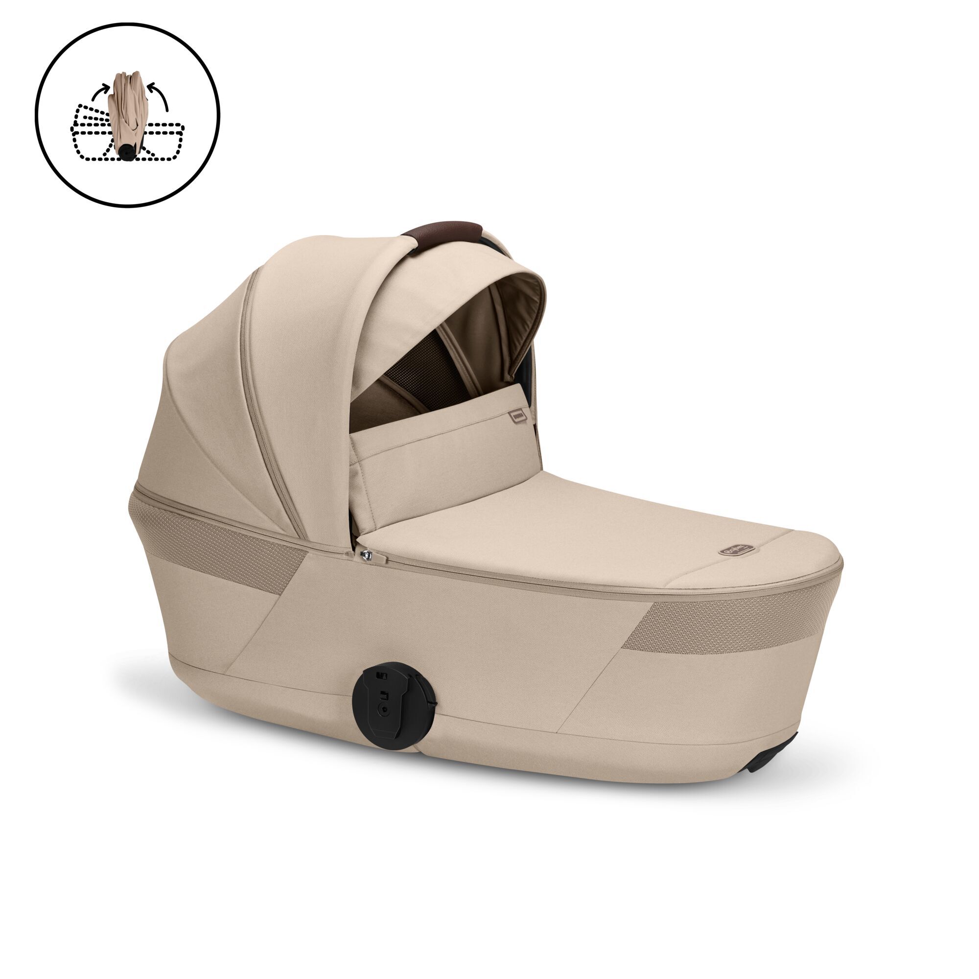 CYBEX Balios Fold Cot - Almond Beige in Almond Beige large-cybex-us image number 1