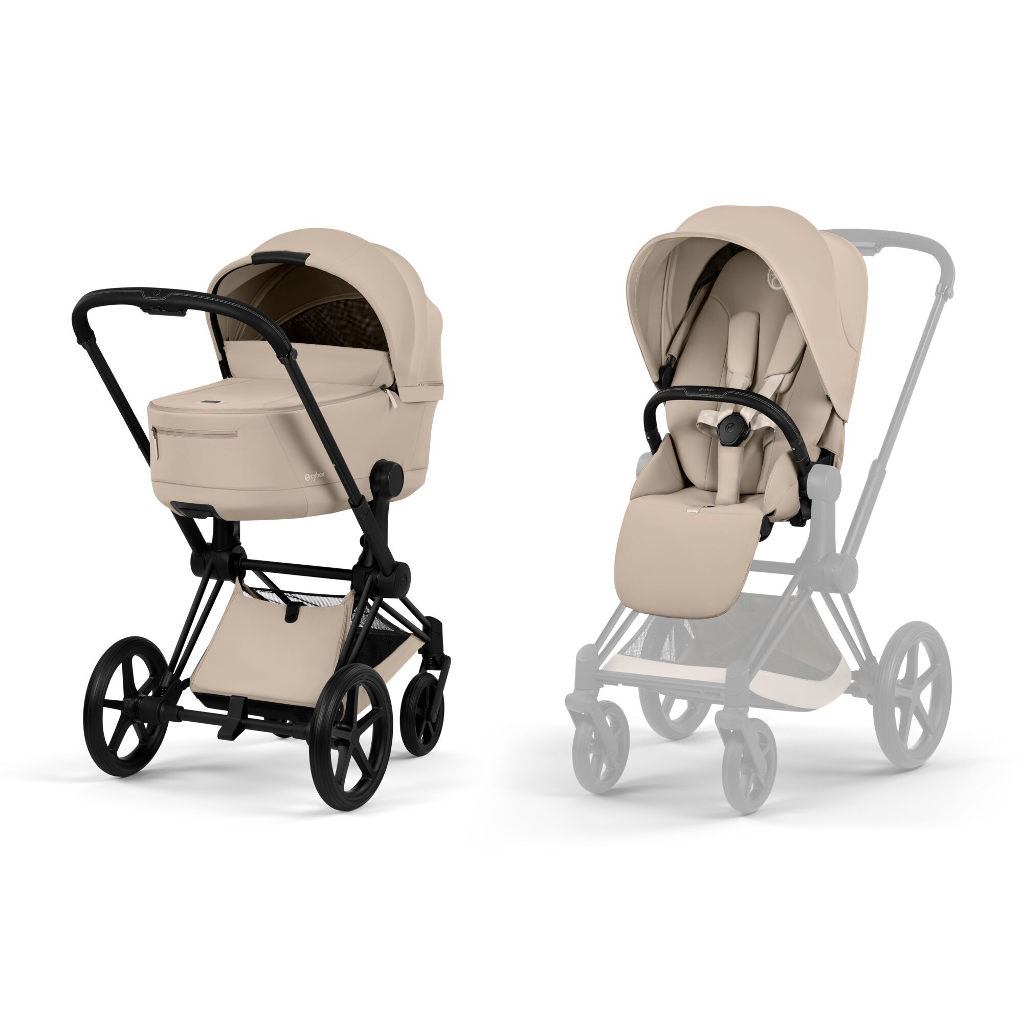 CYBEX Priam - Cozy Beige (Matt Black Frame) in Cozy Beige (Matt Black Frame) large-cybex-neu image number 1