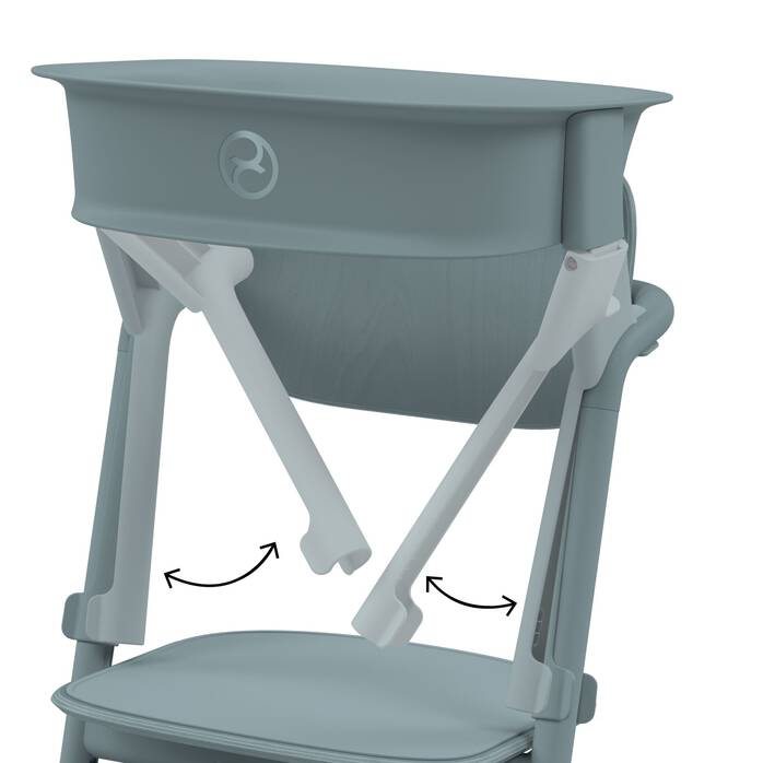 Image shows the combination of several products, sold separately. image number 3 CYBEX Lemo Training Tower - Stone Blue in Stone Blue large-cybex-us image number 3