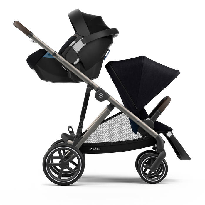 Image shows the combination of several products, sold separately. image number 3 CYBEX Gazelle S - Deep Black in Deep Black (Taupe Frame) large-cybex-us image number 3