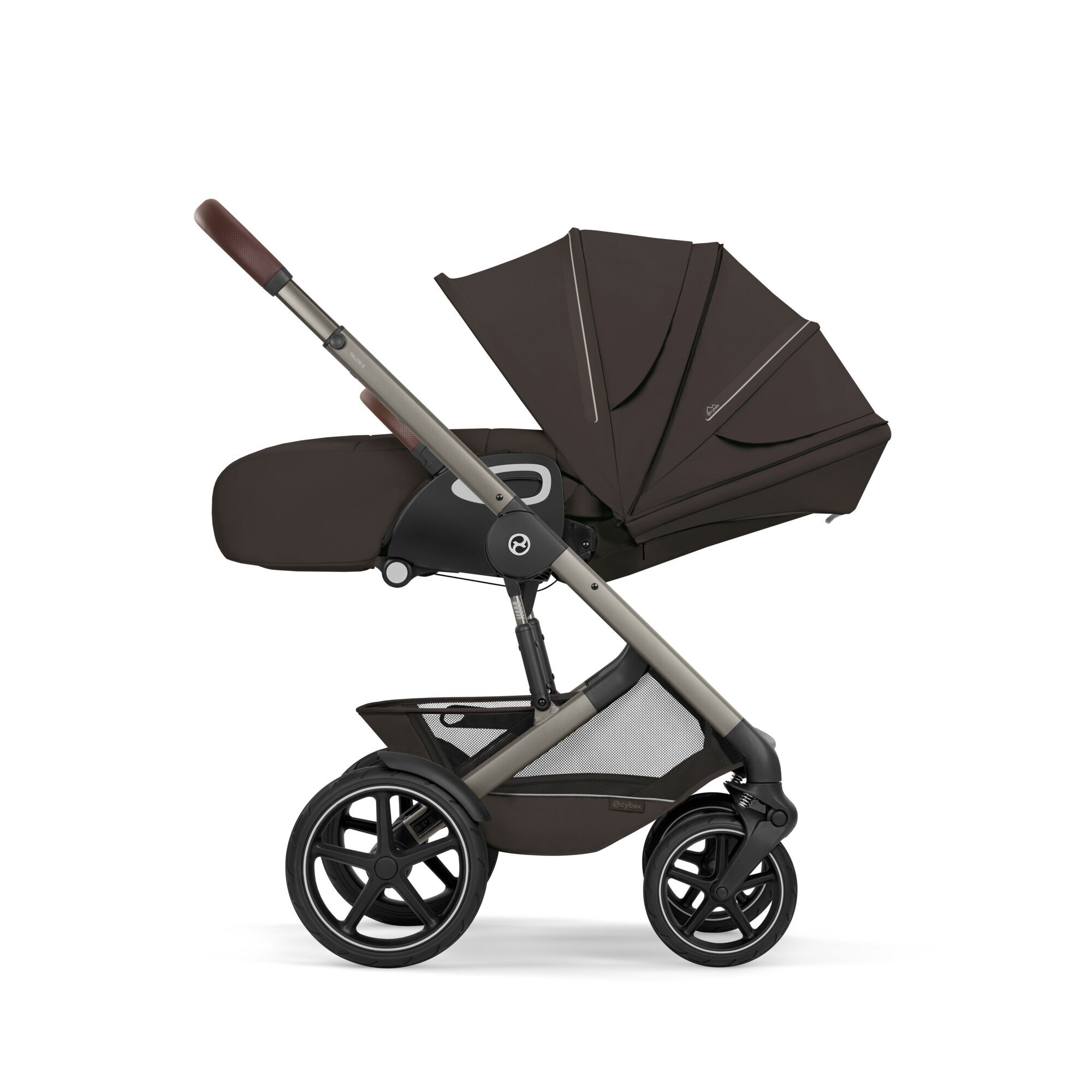 CYBEX Talos S Lux with Fold Cot - Chocolate Brown (Taupe Frame) in Chocolate Brown (Taupe Frame) large-cybex-gb image number 9