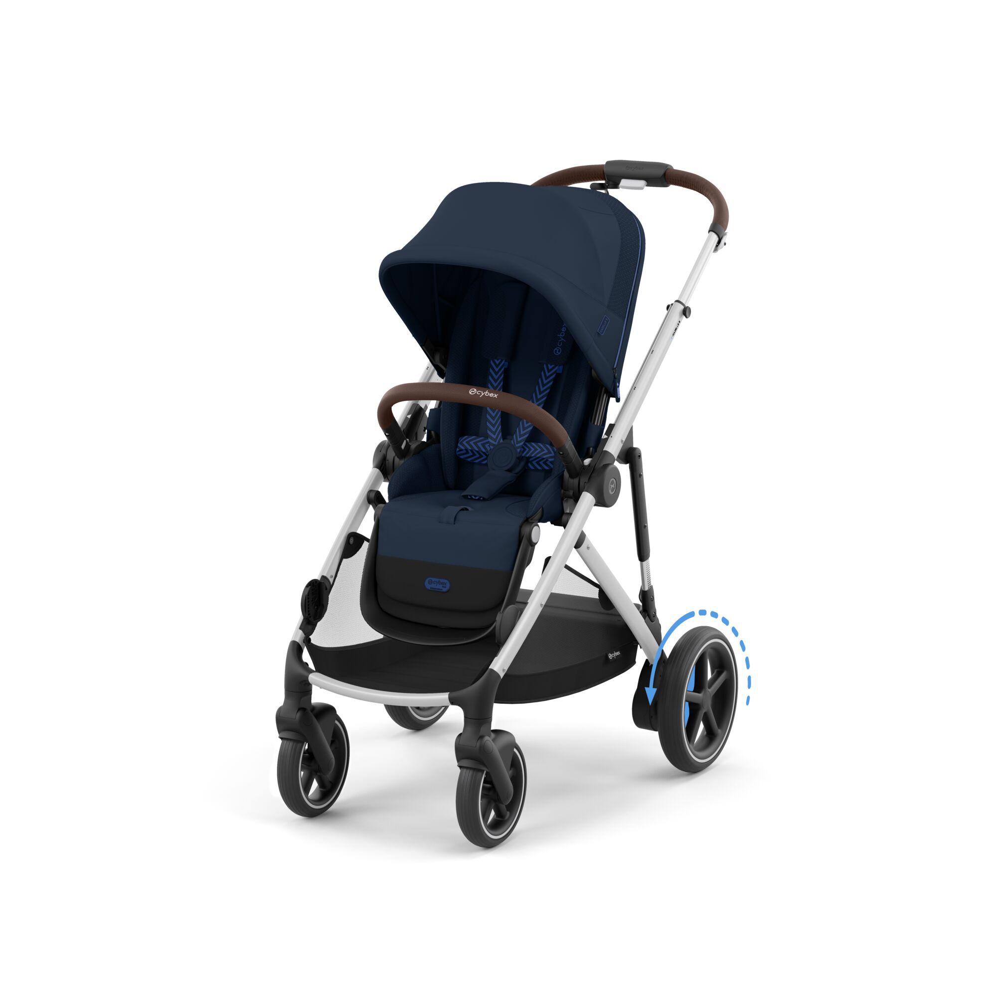 CYBEX e-Gazelle S - Ocean Blue (Silver Frame) in Ocean Blue (Silver Frame) large-cybex-us image number 4 Small
