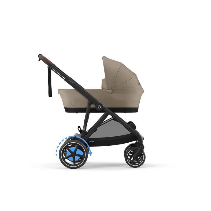 Image shows the combination of several products, sold separately. image number 2 CYBEX e-Gazelle S - Almond Beige (Black Frame) in Almond Beige (Black Frame) large-cybex-us image number 2