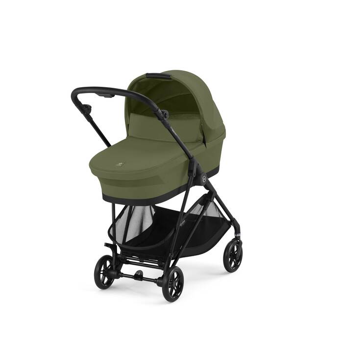 Image shows the combination of several products, sold separately. image number 5 CYBEX Melio Cot - Moss Green in Moss Green large-cybex-neu image number 5